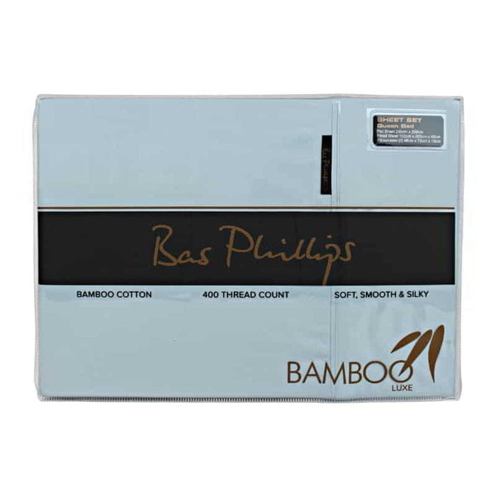 Bas Phillips Bed Sheets Bas Phillips Bamboo & Cotton 400TC Blend Sheet Set - BLUE DREAM