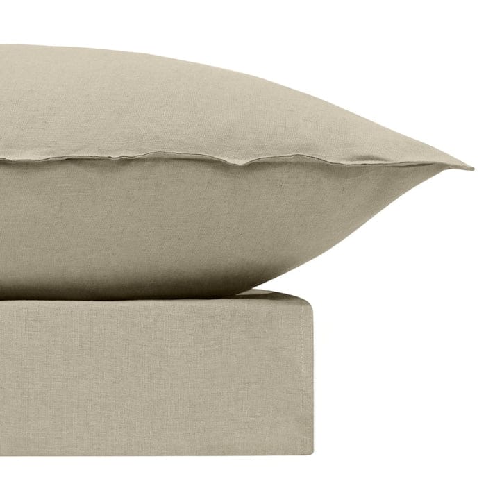 Bas Phillips Quilt Cover Bas Phillips Belgian Linen QUEEN Quilt Cover Set - COBBLESTONE