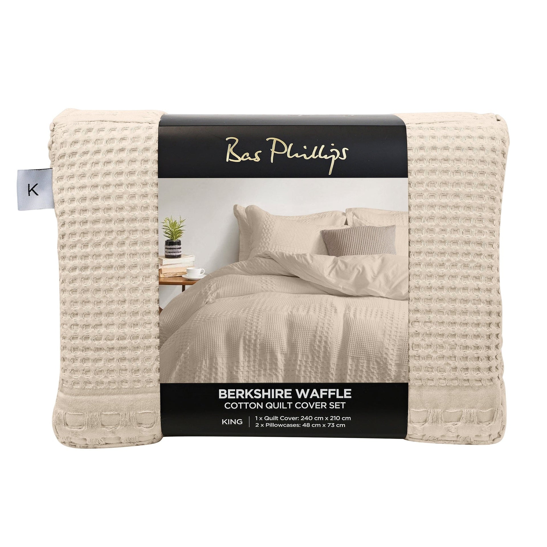 Bas Phillips Quilt Cover BAS PHILLIPS | BERKSHIRE COTTON WAFFLE QUILT COVER SET