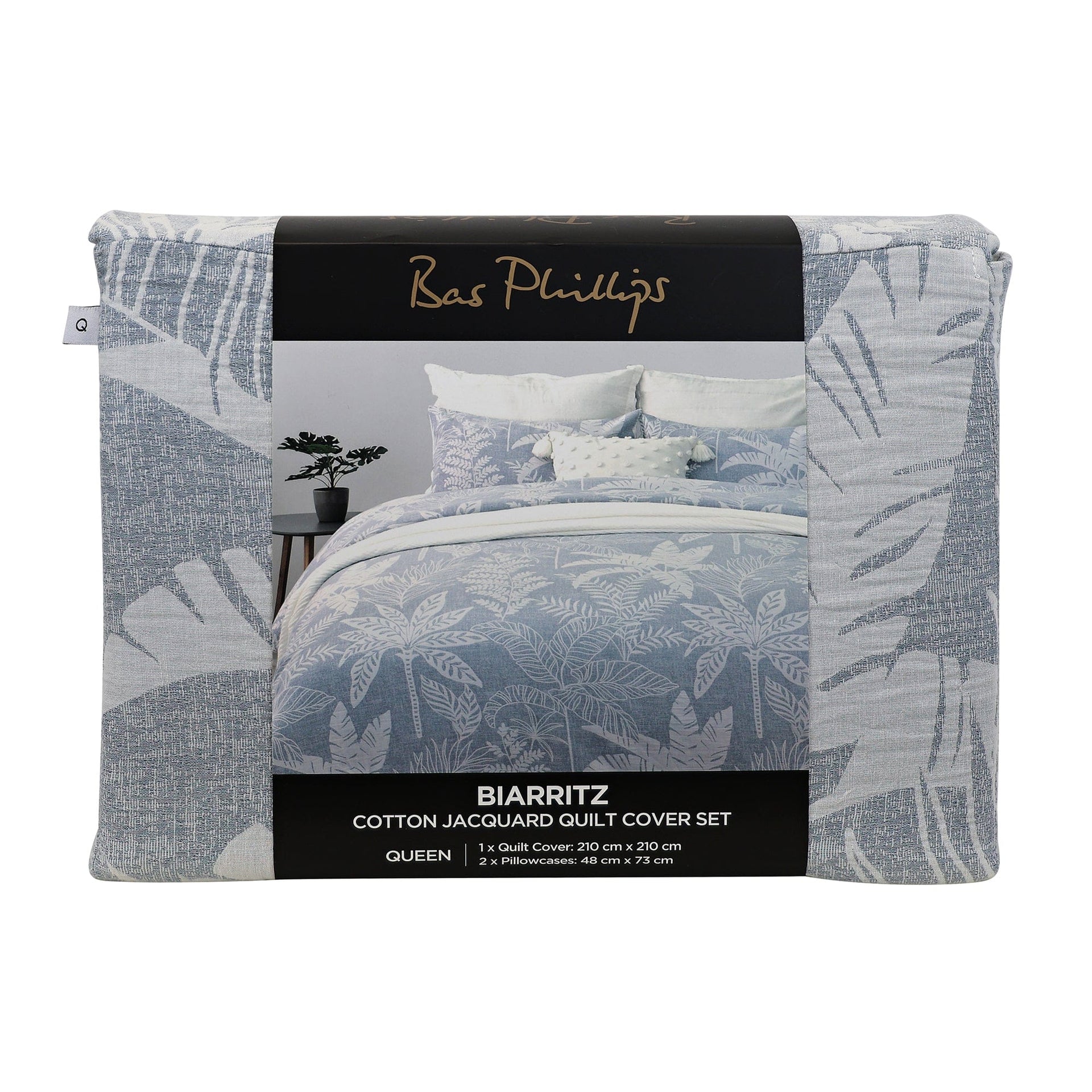 Bas Phillips Quilt Cover BAS PHILLIPS | BIARRITZ COTTON JACQUARD QUILT COVER SET