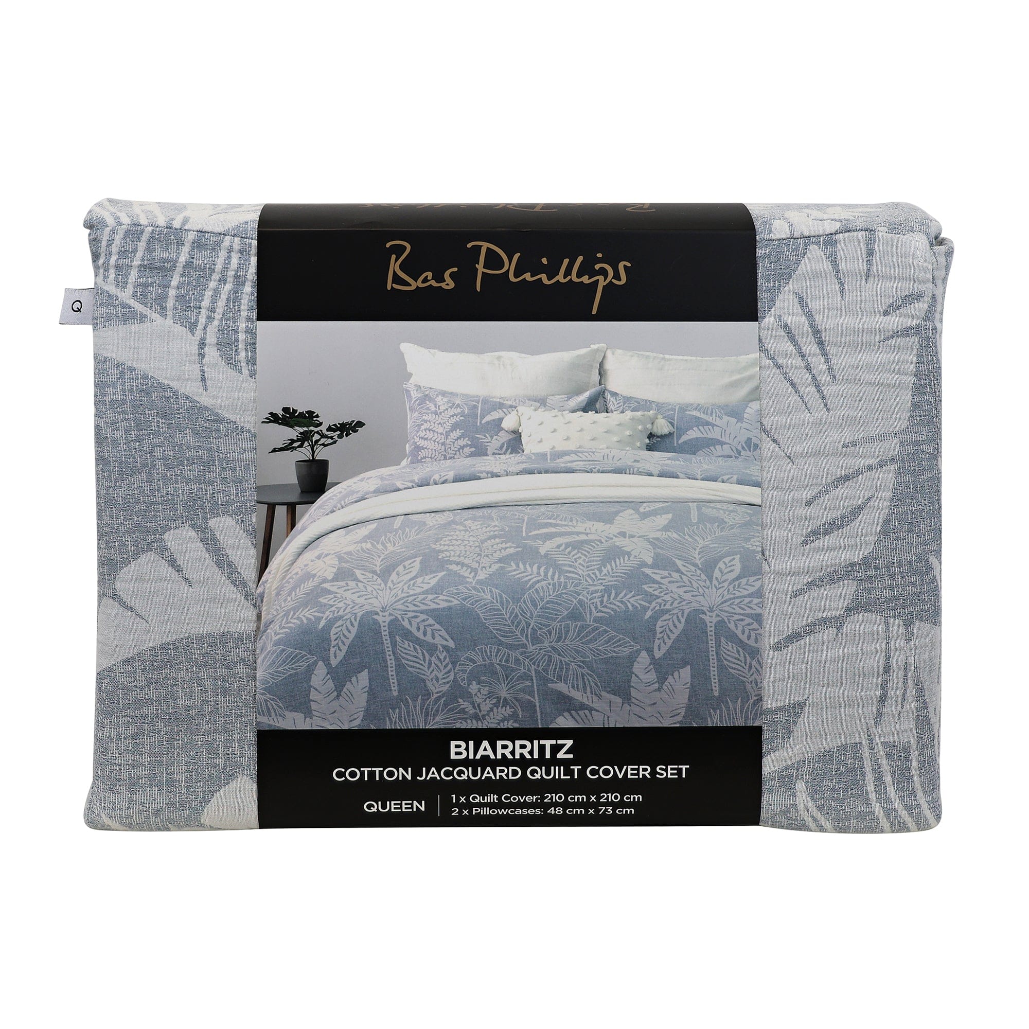 Bas Phillips Quilt Cover BAS PHILLIPS | BIARRITZ COTTON JACQUARD QUILT COVER SET