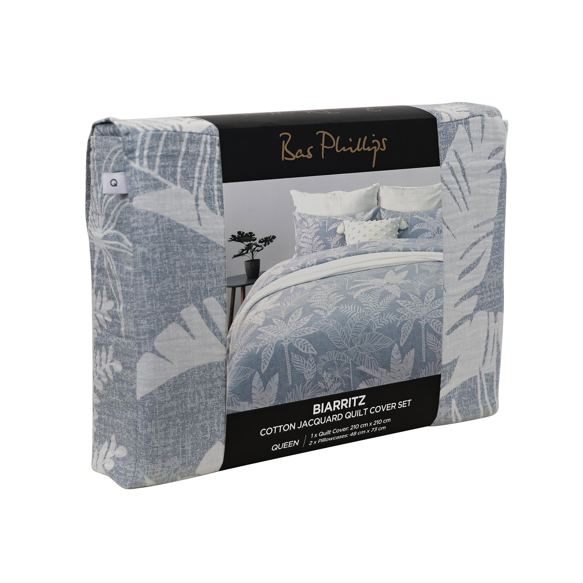 Bas Phillips Quilt Cover BAS PHILLIPS | BIARRITZ COTTON JACQUARD QUILT COVER SET