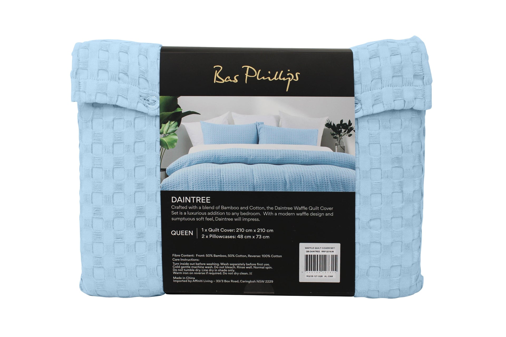 Bas Phillips Quilt Cover BAS PHILLIPS | DAINTREE BAMBOO COTTON WAFFLE QUILT COVER SET