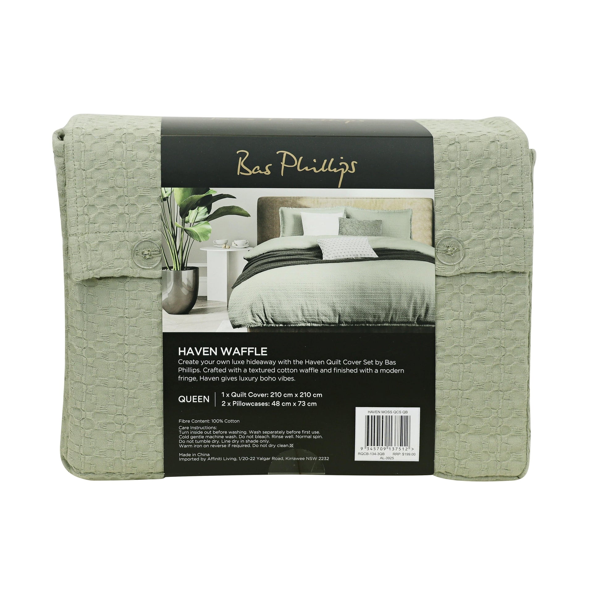 Bas Phillips Quilt Cover BAS PHILLIPS | HAVEN COTTON WAFFLE QUILT COVER SET