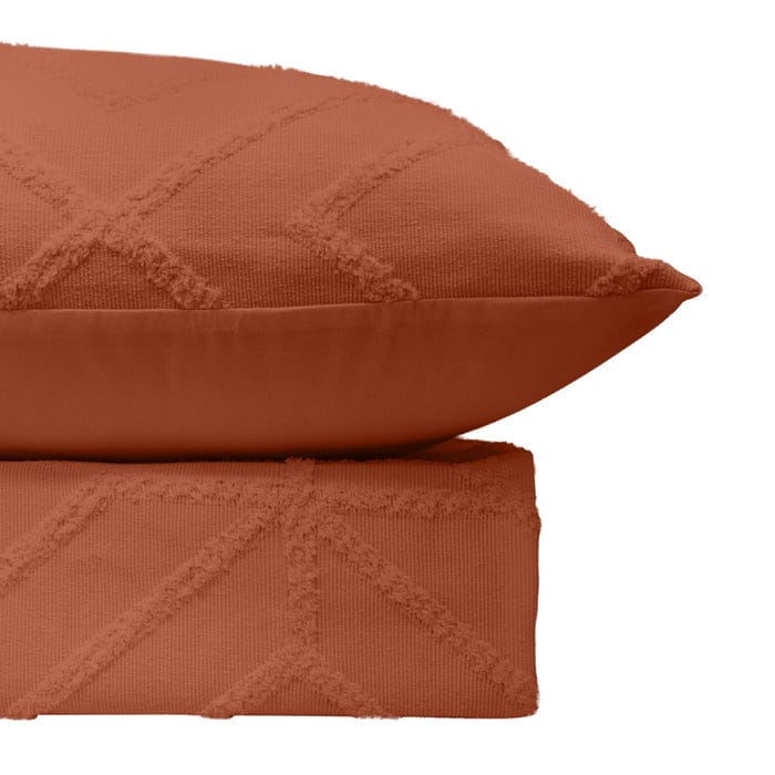 Bas Phillips Quilt Cover Bas Phillips Kalinda Tufted Quilt Cover Set - CORAL HAZE