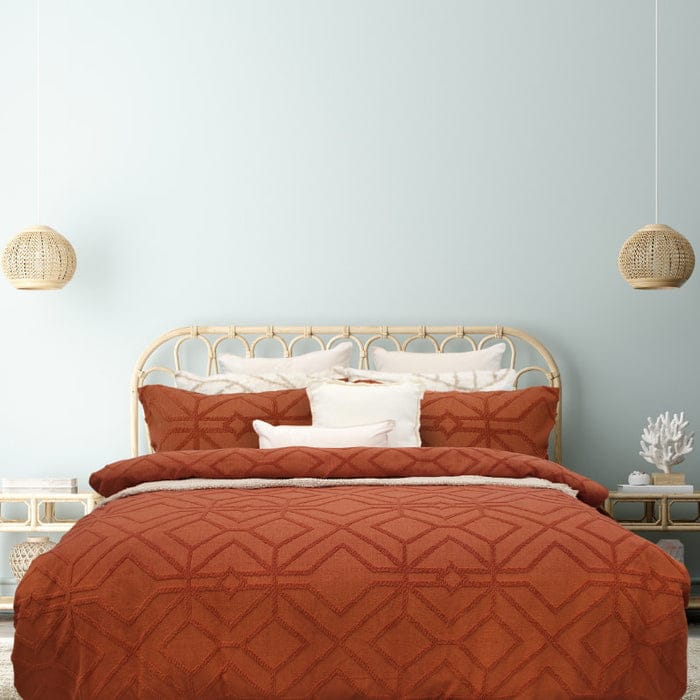 Bas Phillips Quilt Cover Bas Phillips Kalinda Tufted Quilt Cover Set - CORAL HAZE