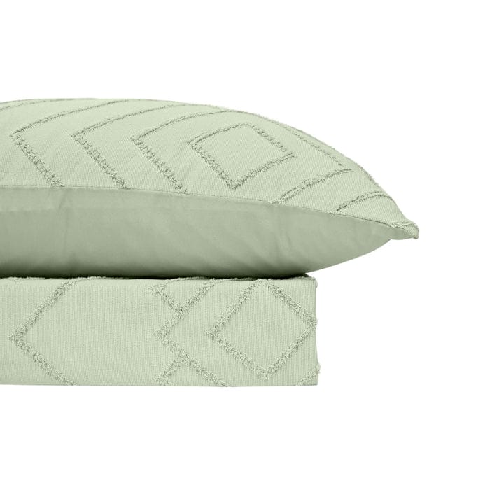 Bas Phillips Quilt Cover Bas Phillips Marrakesh Tufted Quilt Cover Set - SAGE MIST