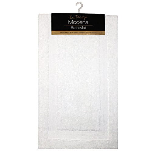 Bas Phillips Bathroom Mat Bas Phillips Modena Bath Mat - White