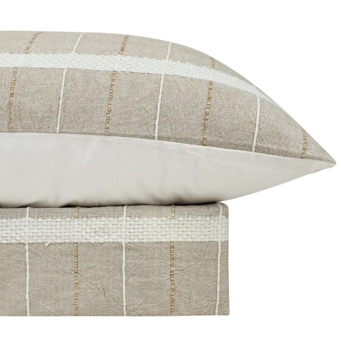Bas Phillips Quilt Cover Bas Phillips Mosman Textured Cotton QUEEN Quilt Cover Set - NATURAL