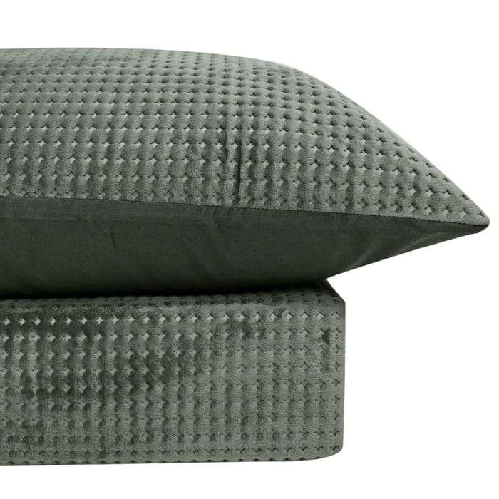 Bas Phillips Quilt Cover Bas Phillips Nathaniel Ultrasonic Quilt Cover Set - MOSS