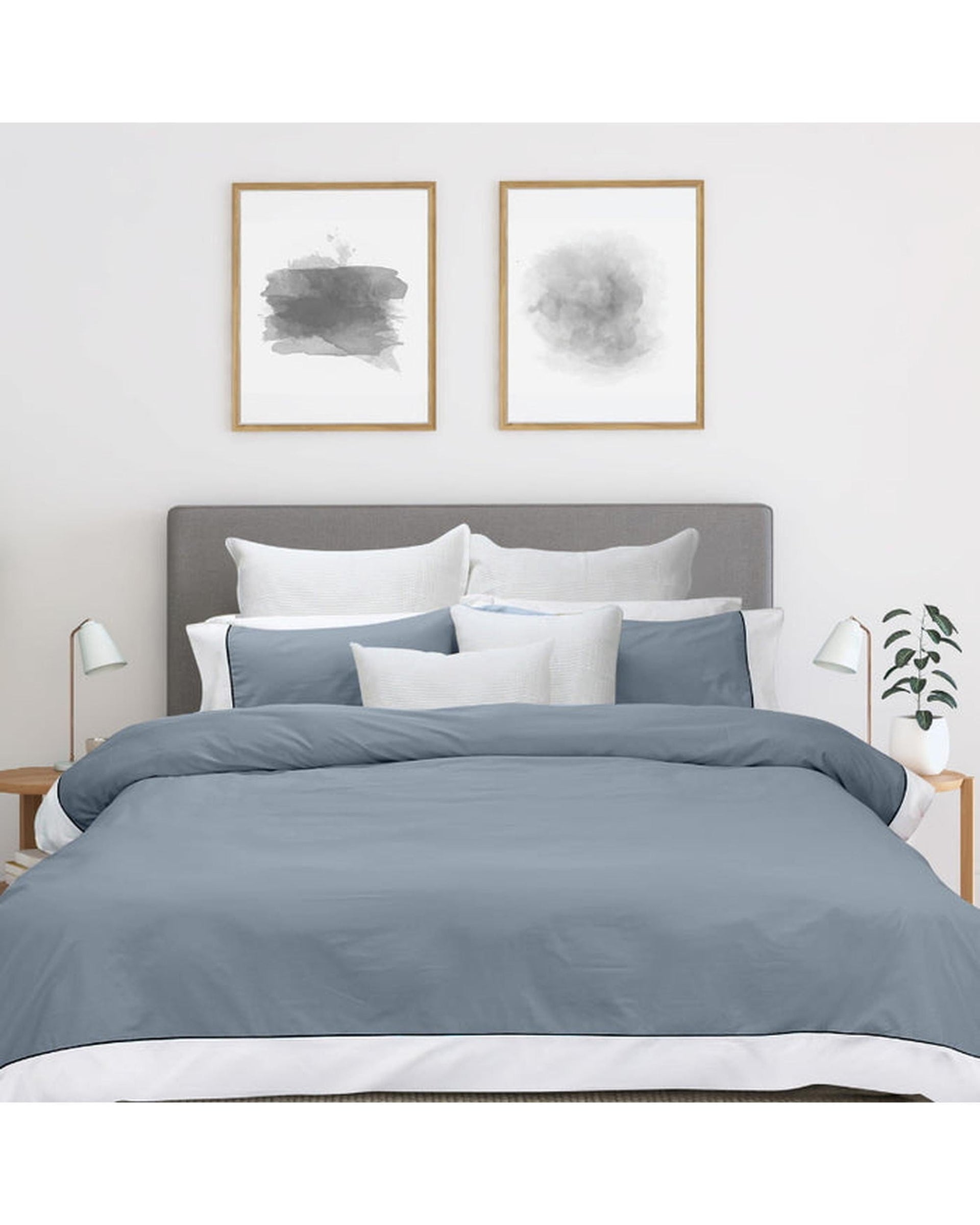 Bas Phillips Quilt Cover Bas Phillips New York Quilt Cover Set - Mercury/White