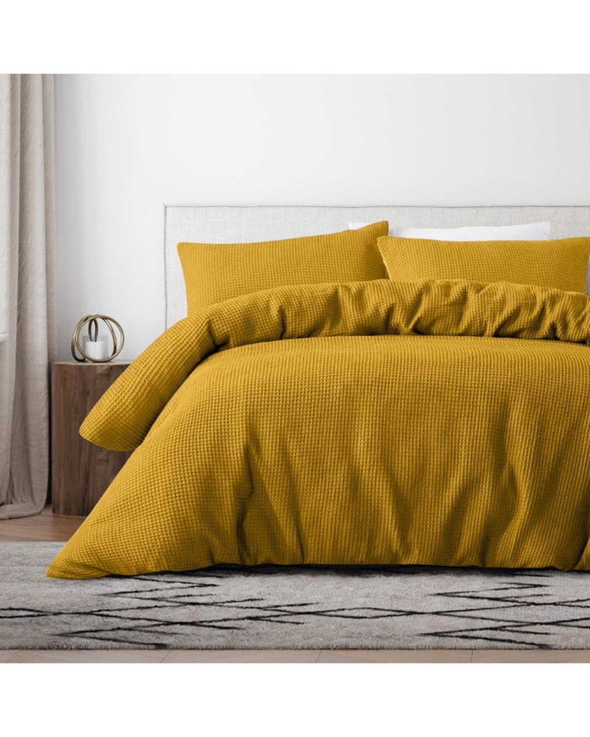 Bas Phillips Quilt Cover Bas Phillips Premier Cotton Waffle Quilt Cover Set - GINGER