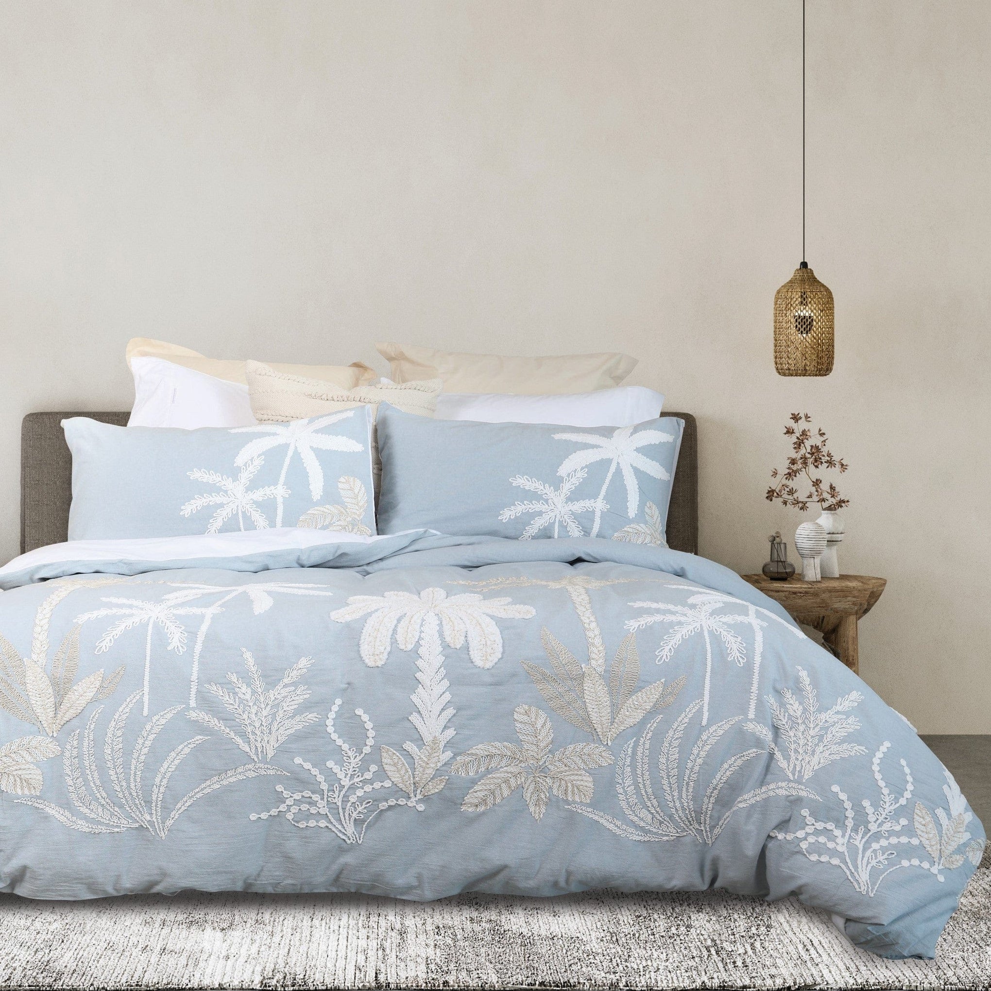 Bas Phillips Quilt Cover BAS PHILLIPS | TAMARAMA COTTON EMBROIDERED QUILT COVER SET
