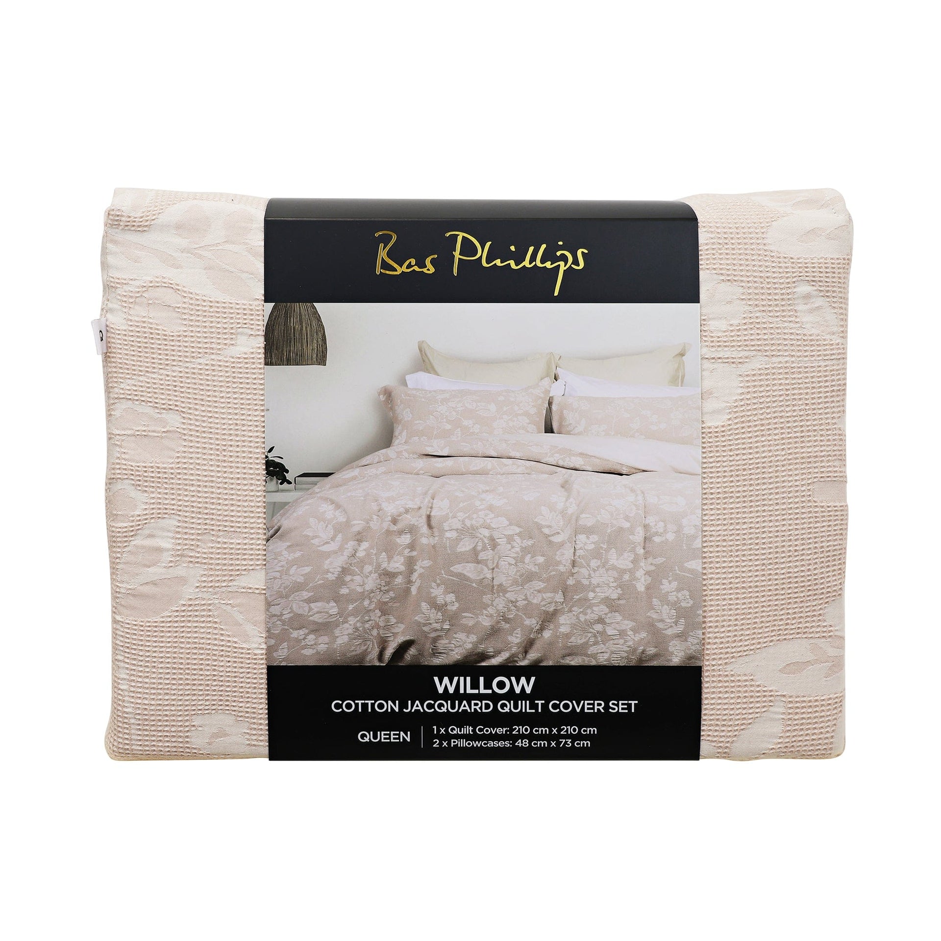 Bas Phillips Quilt Cover BAS PHILLIPS | WILLOW COTTON JACQUARD QUILT COVER SET
