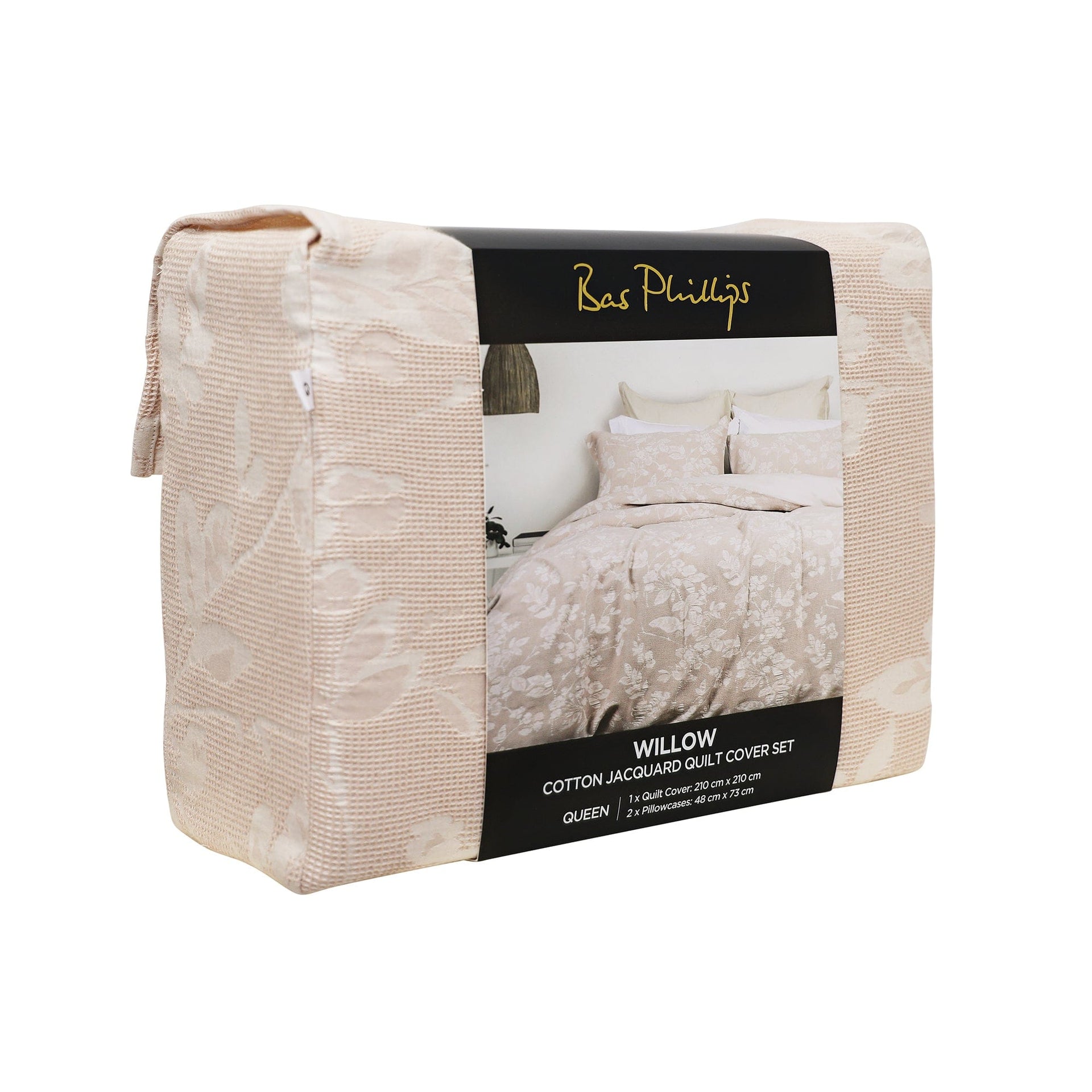 Bas Phillips Quilt Cover BAS PHILLIPS | WILLOW COTTON JACQUARD QUILT COVER SET