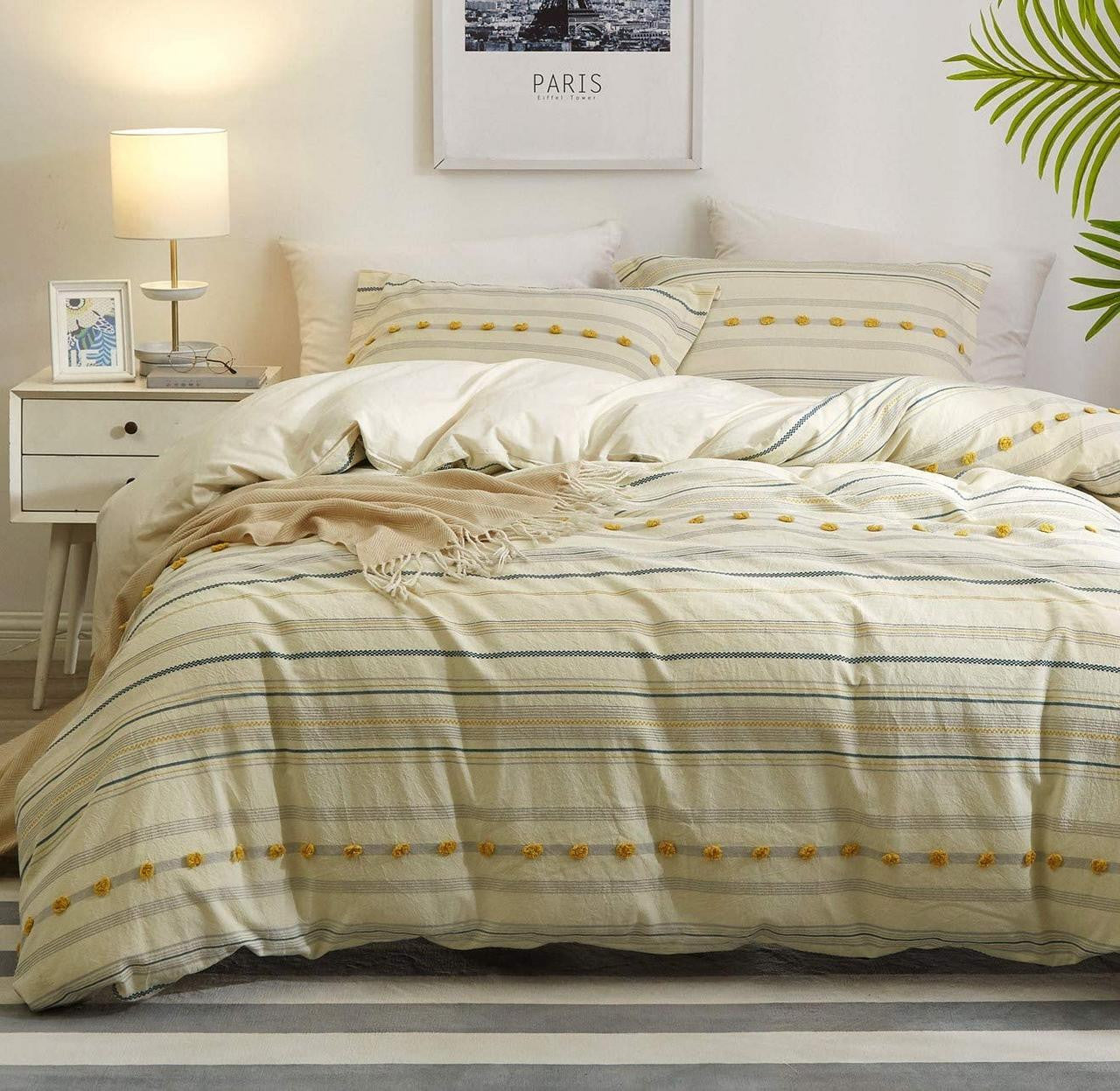 Bas Phillips Capri Cotton Quilt Cover Set - NATURAL Bas Phillips