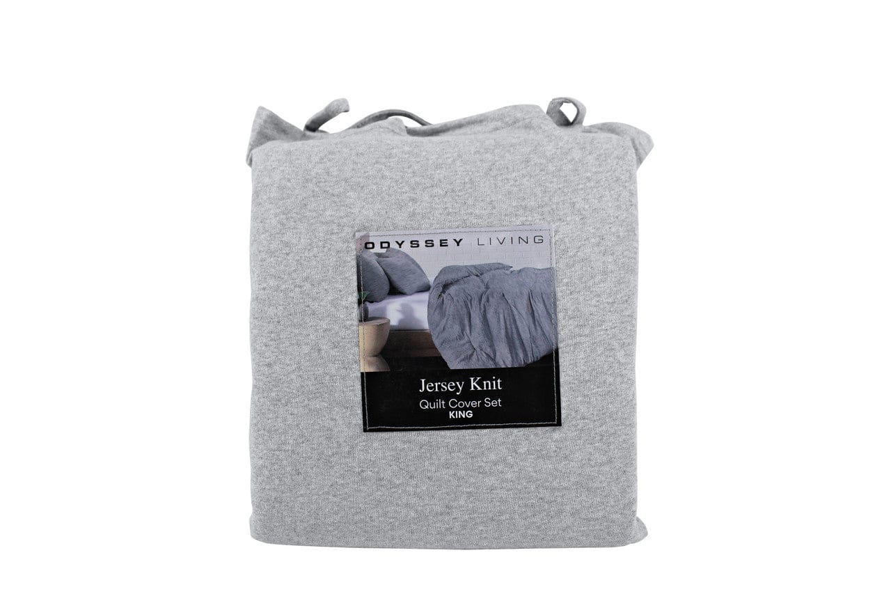 Bas Phillips Quilt Cover Odyssey Living Bamboo Blend Quilt Cover Set - Soft Grey Marle