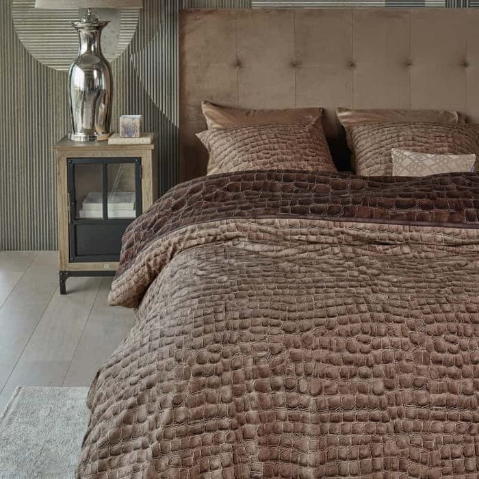Bedding House Quilt Cover Bedding House  Croco Brown Quilt Cover Set
