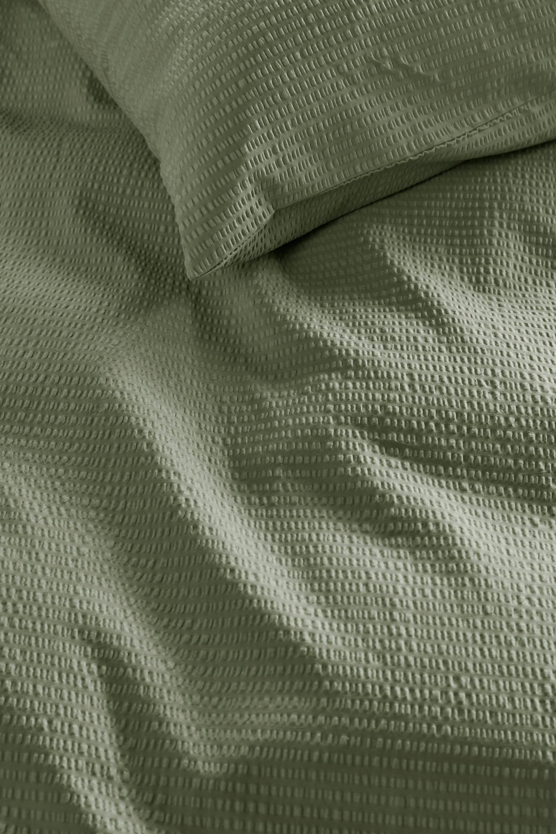 Bedding House Quilt Cover Bedding House Summer Green Seersucker Quilt Cover Set