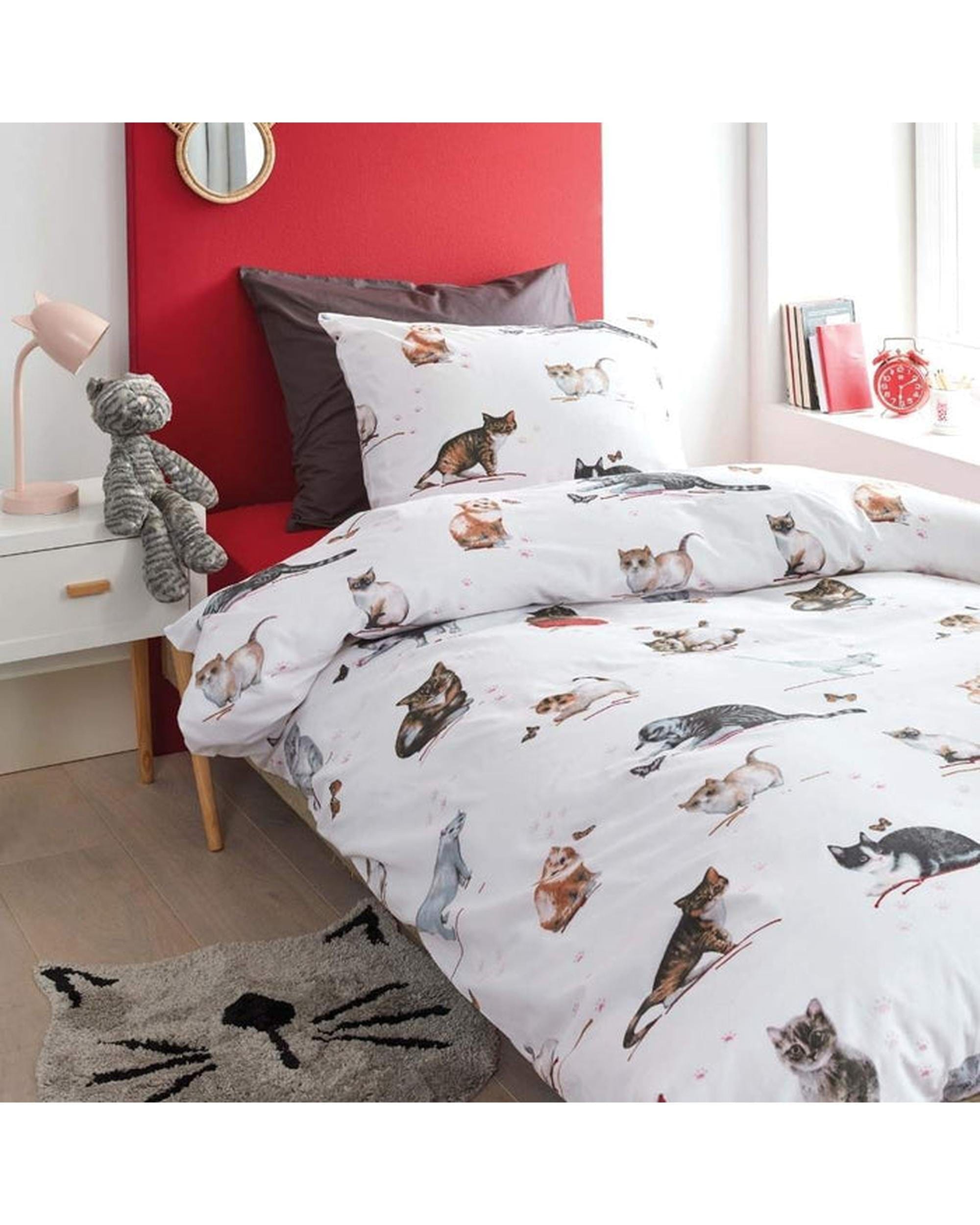 Bedding House Quilt Cover Single Bedding House Kids Cotton Quilt Cover Sets - CUTE CATS MULTI