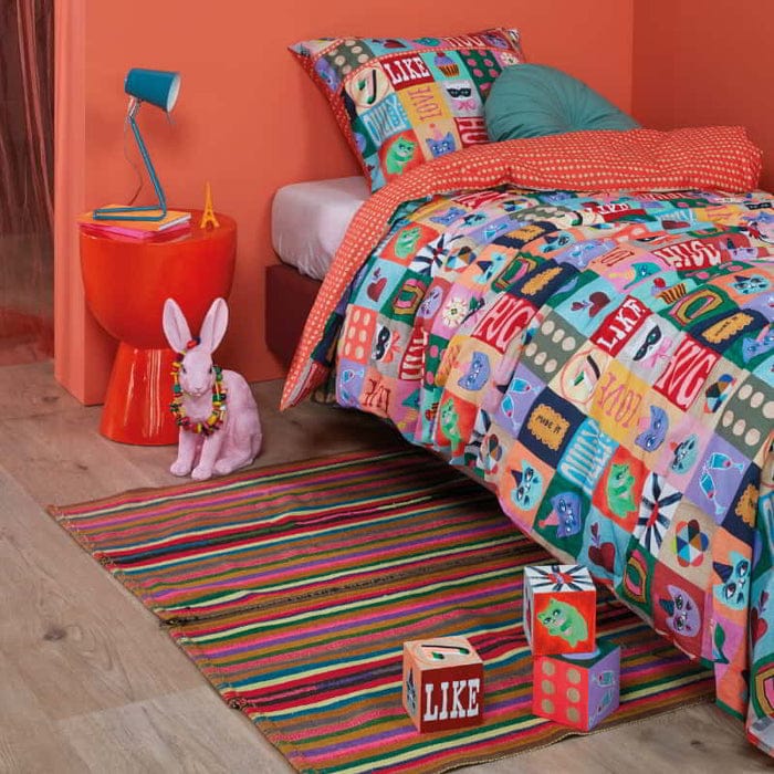 Bedding House Quilt Cover Single Bedding House Oilily Kids Cotton Quilt Cover Sets - Party Blocks