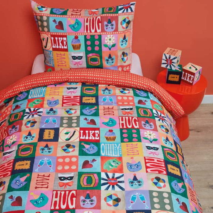 Bedding House Quilt Cover Single Bedding House Oilily Kids Cotton Quilt Cover Sets - Party Blocks