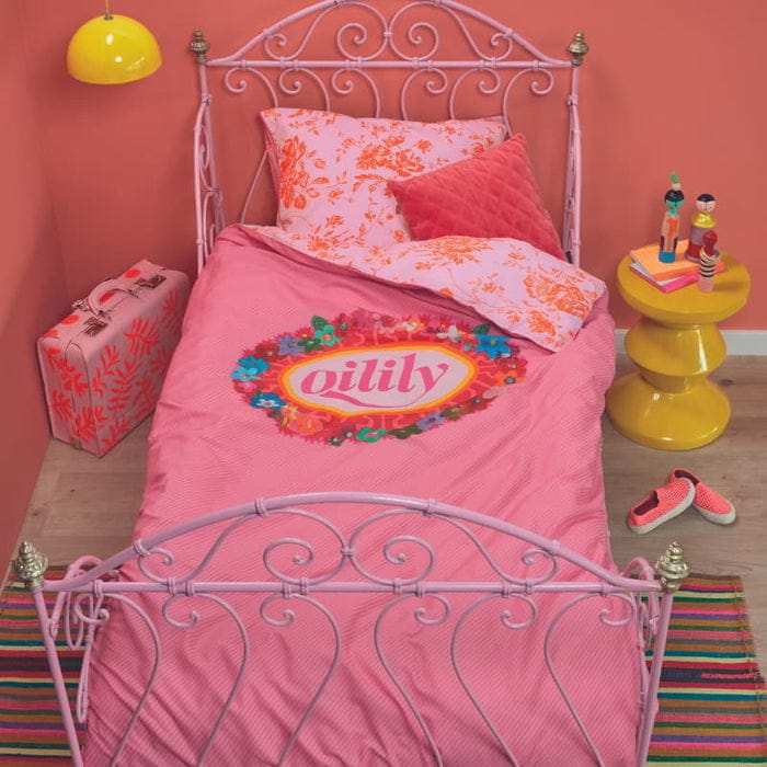 Bedding House Quilt Cover Single Bedding House Oilily Kids Cotton Quilt Cover Sets - Prom Flowers Pink