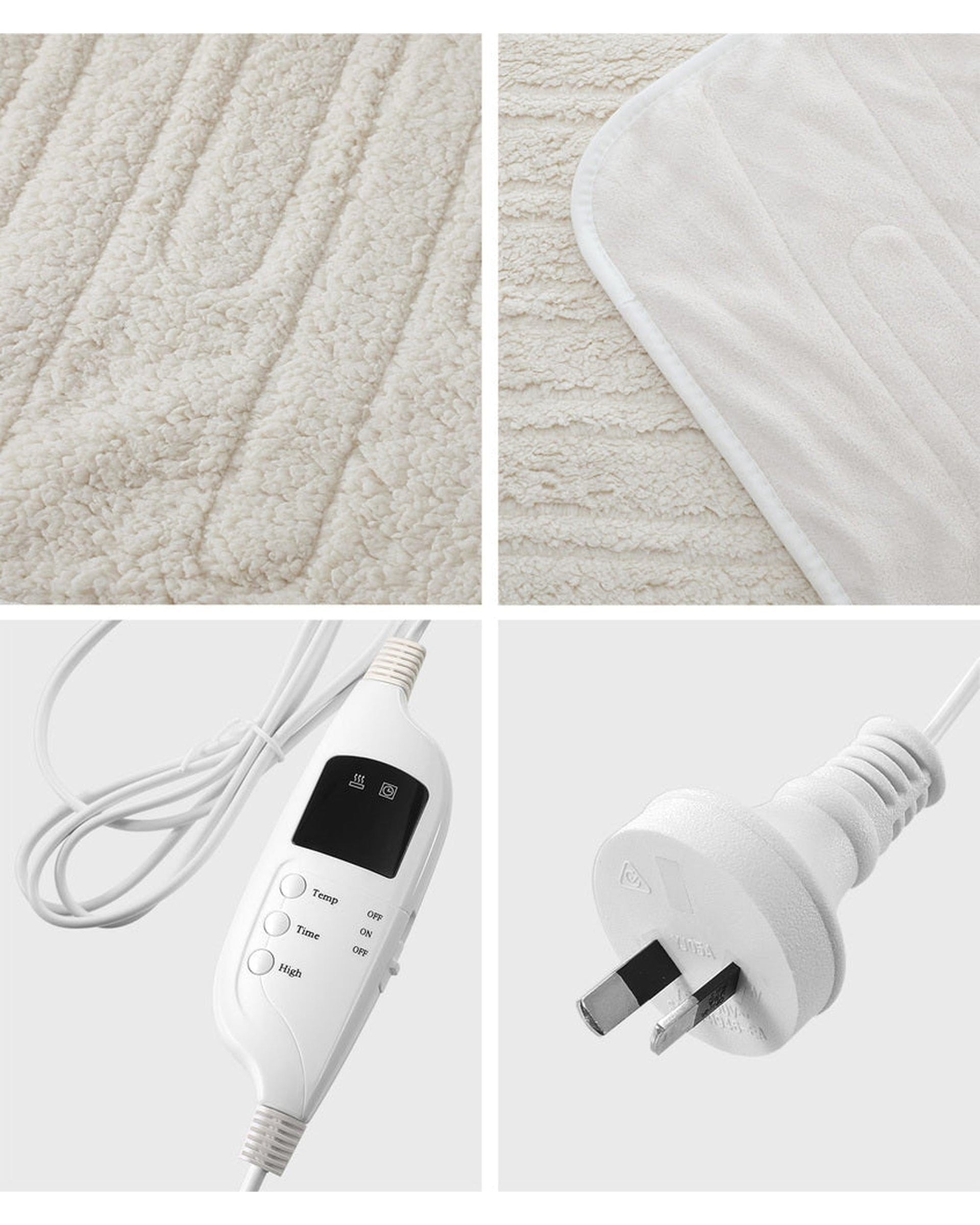 Bedra Electric Blanket Heated Throw Rug Blanket Washable Sherpa Flannel