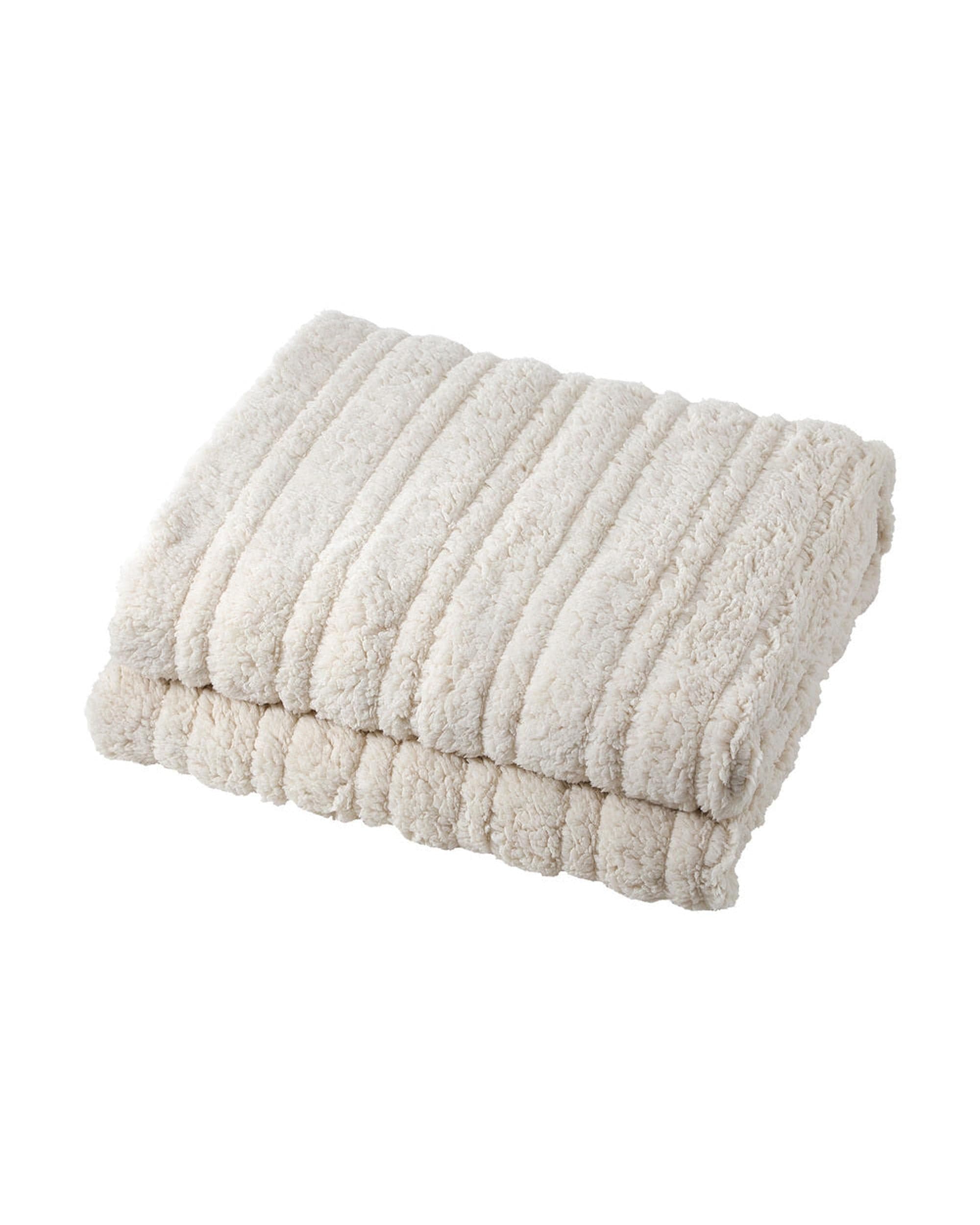 Bedra Electric Blanket Heated Throw Rug Blanket Washable Sherpa Flannel