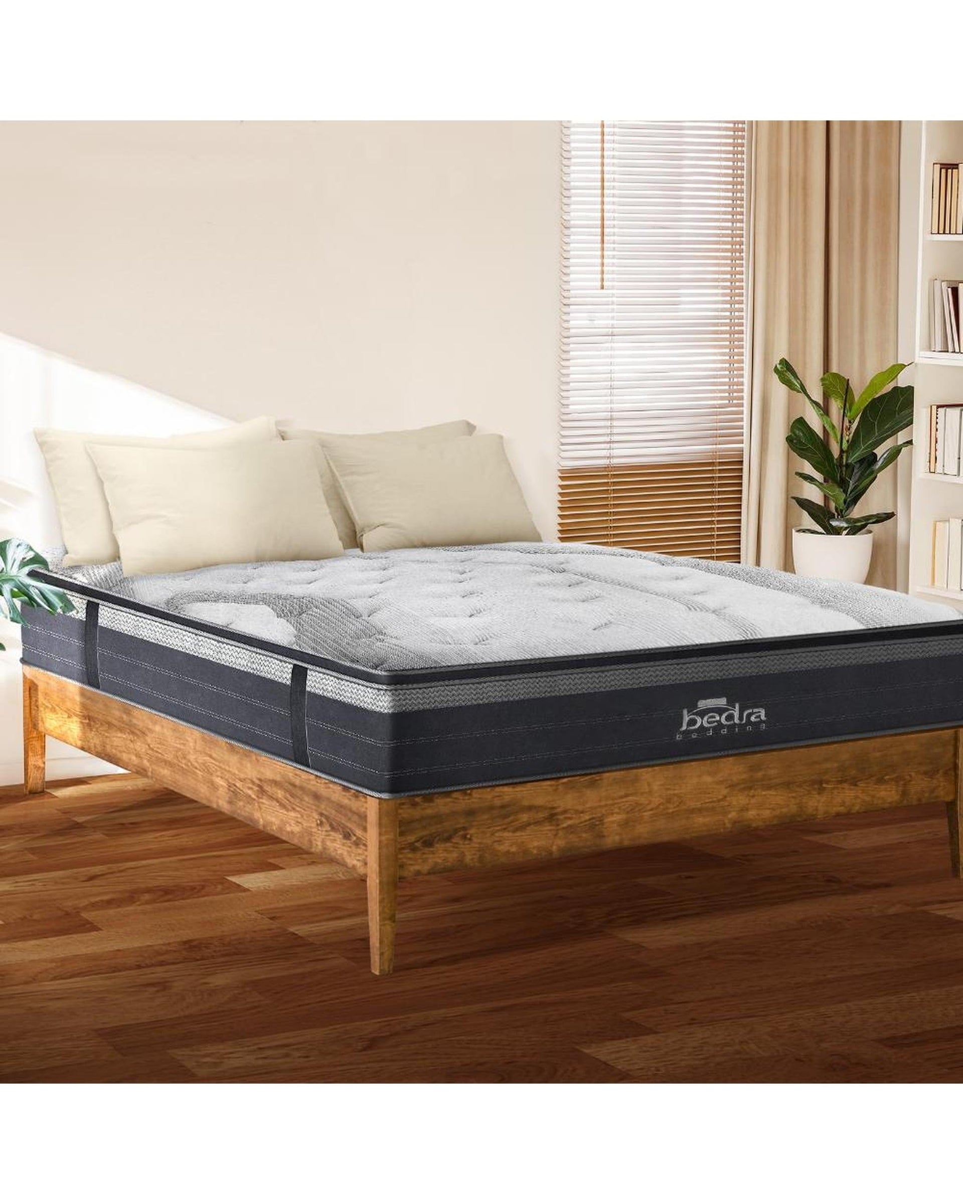 Bedra Mattresses Isabella Mattress Breathable Spring Euro Top Natural Latex Foam 36cm 7 zone