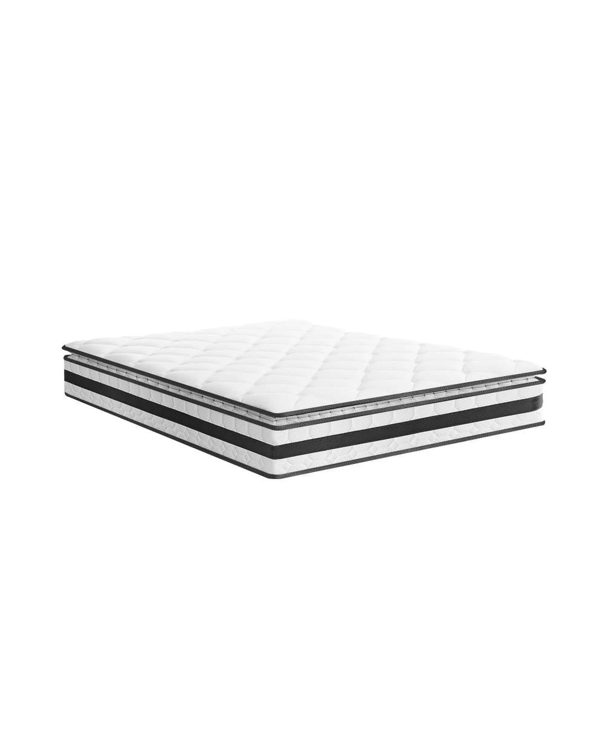 Bedra Mattresses Reyes Mattress Pillow Top Cool Gel Foam Bonnell Spring 21cm
