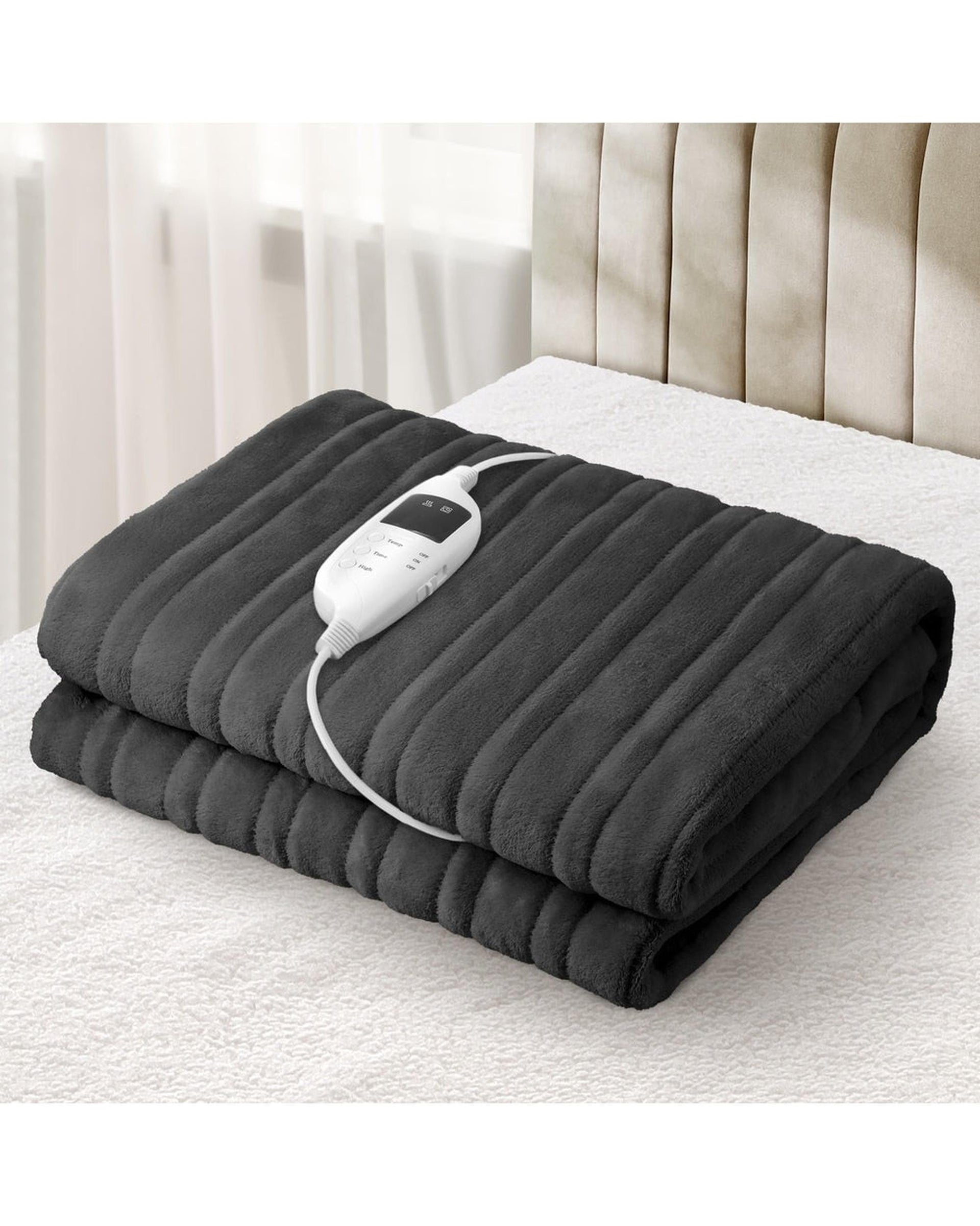 Bedra Electric Blanket Washable Electric Heated Throw Rug Flannel Coral