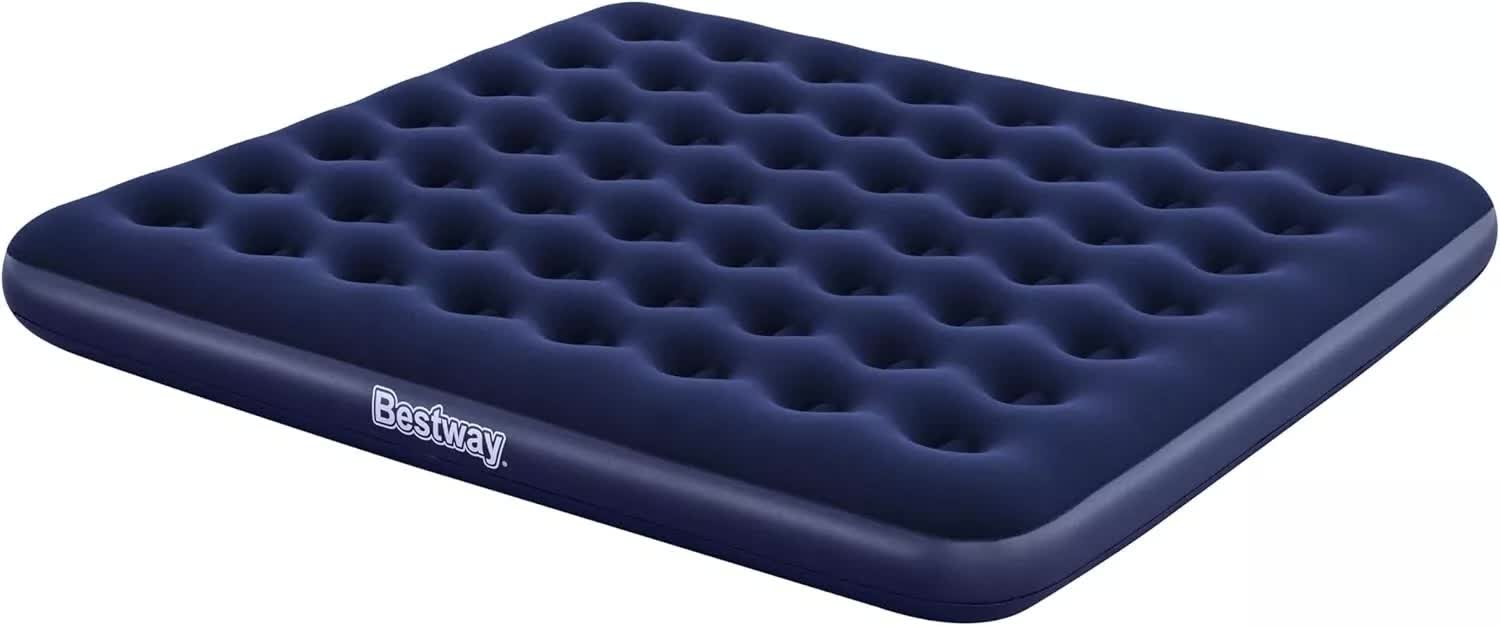 Bestway Inflatable Mattress Bestway 2.03m x 1.83m x 22cm Air Mattress King Inflatable Air Bed Indoor/Outdoor Heavy Duty Durable Camping