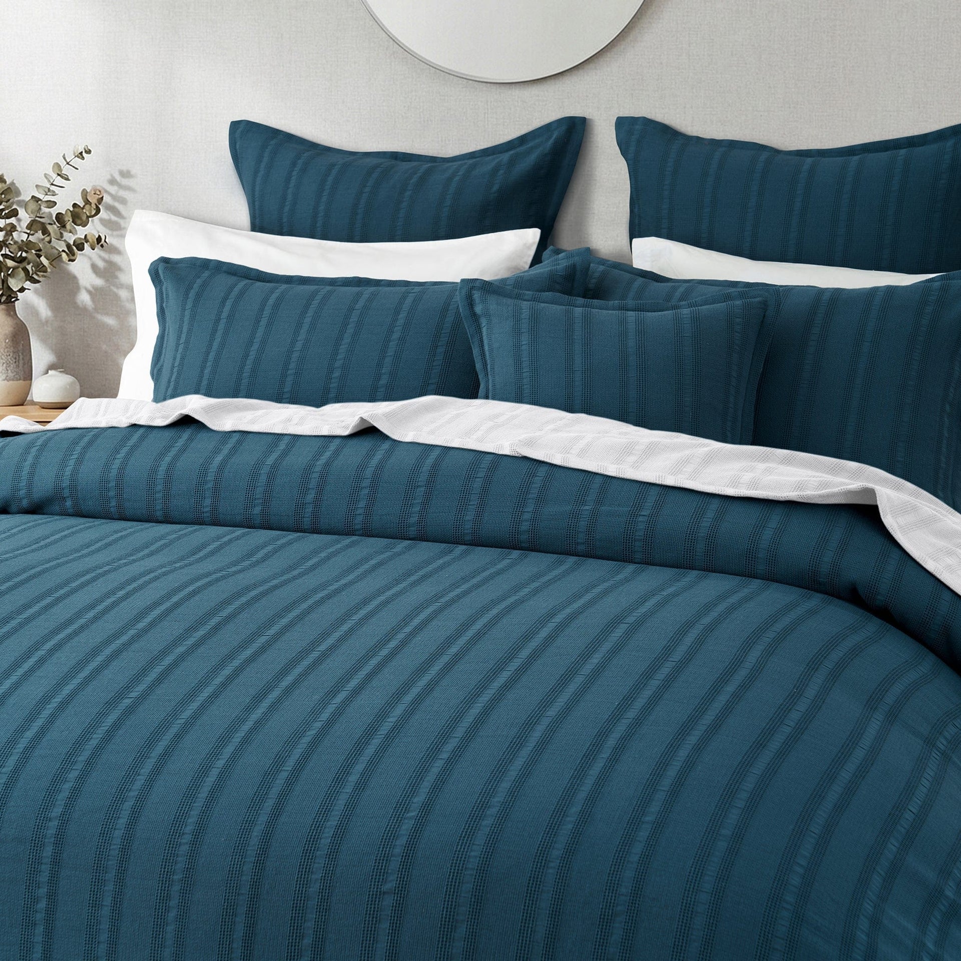 Bianca Bedding Bedspread Set Bianca Ashcombe Queen Blue Cotton Bedspread Set