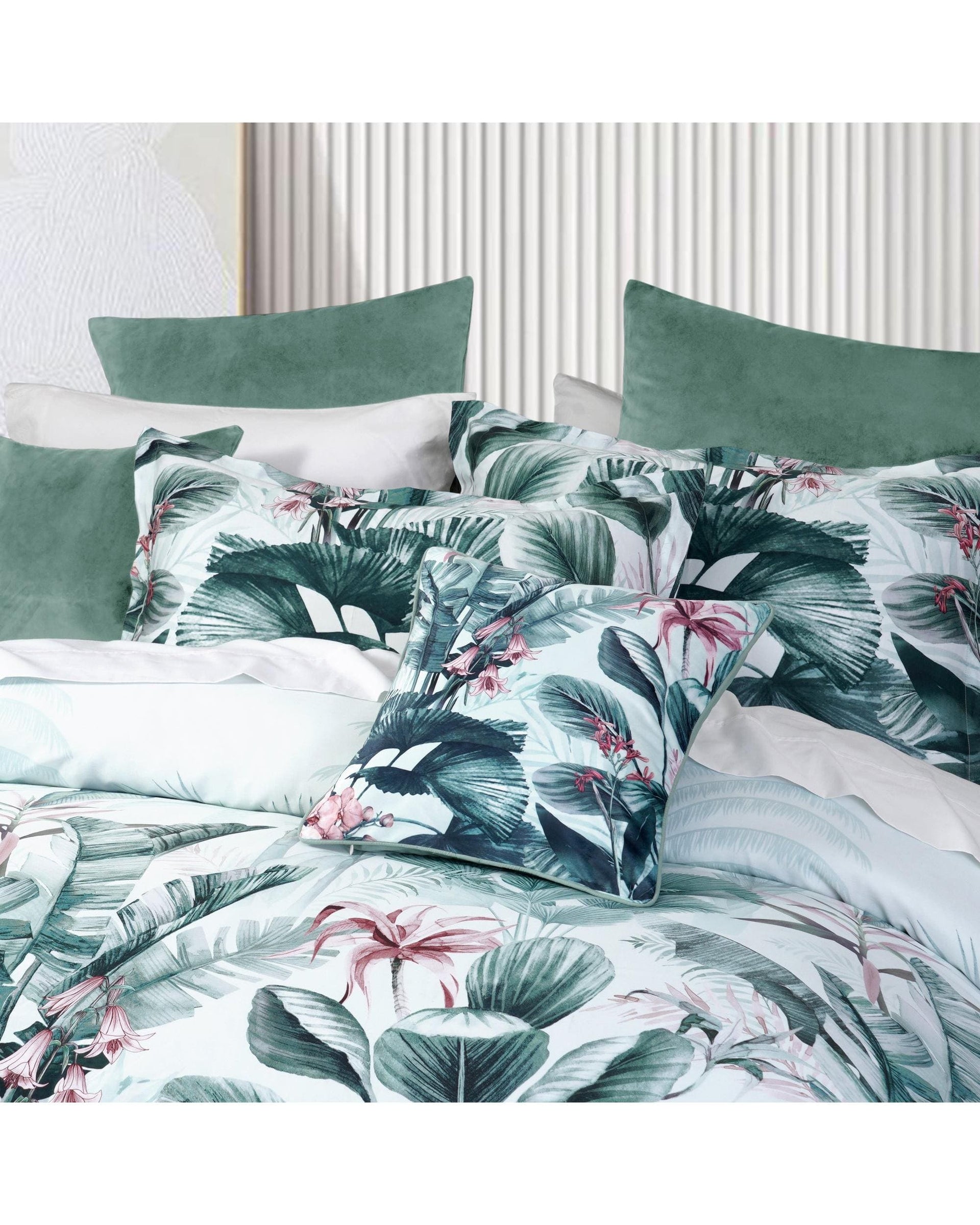 Bianca Bedding Quilt Cover Bianca Bedding ABBEY Green Quilt Cover Set