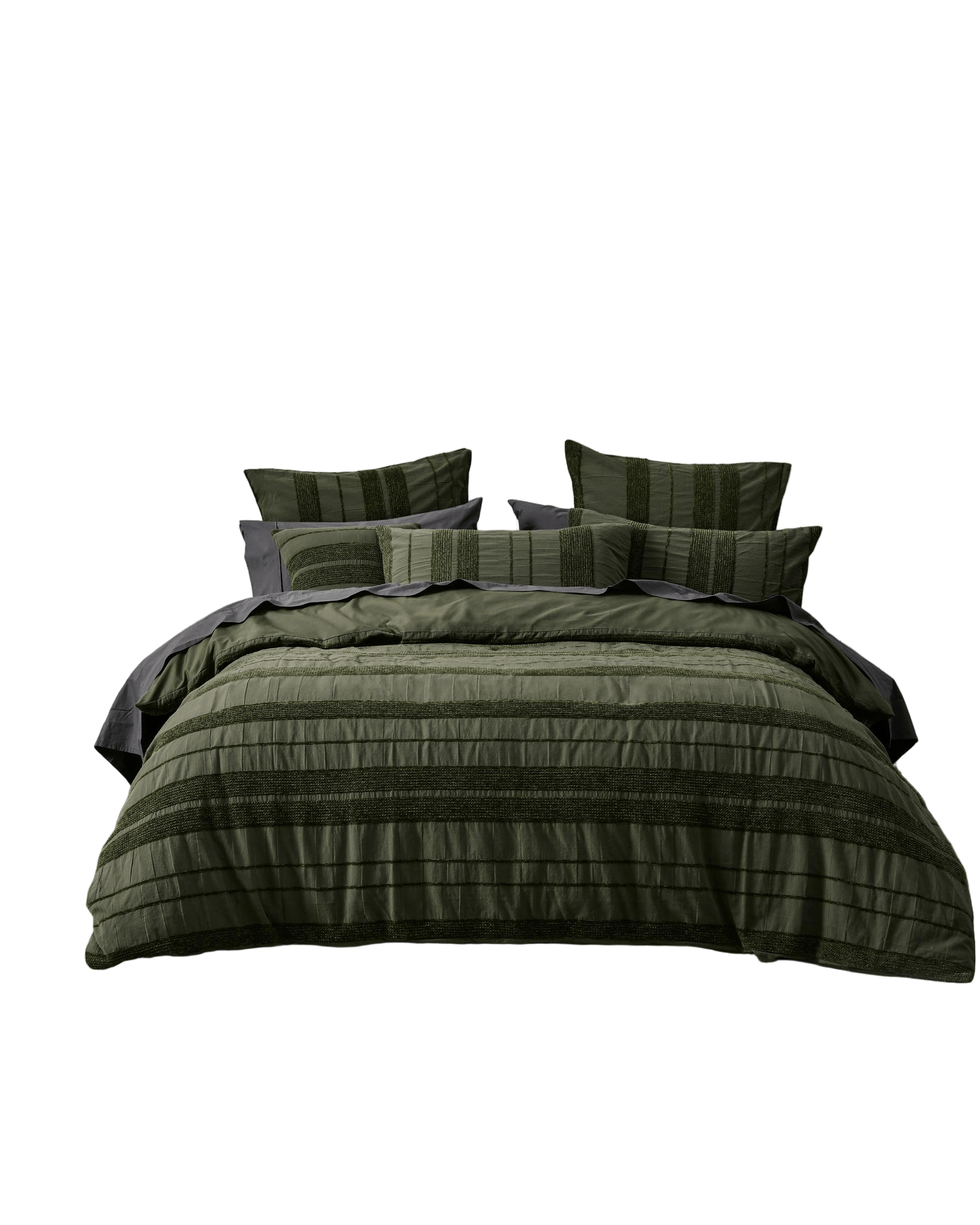 Bianca Bedding Quilt Cover Bianca Bedding AVERY Forest Green Quilt Cover Set