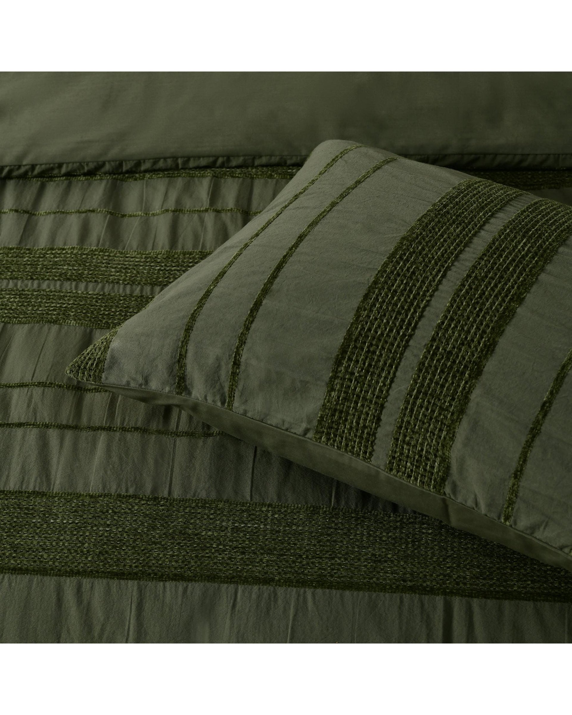 Bianca Bedding Quilt Cover Bianca Bedding AVERY Forest Green Quilt Cover Set