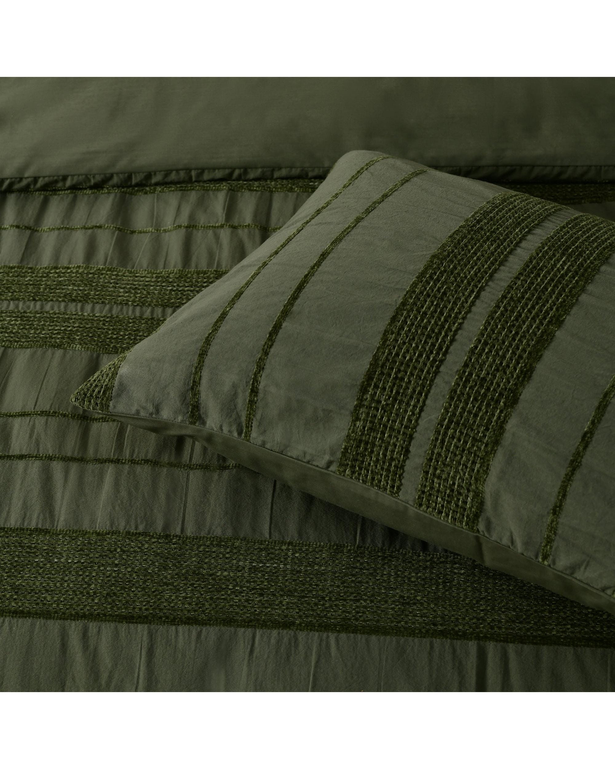 Bianca Bedding Quilt Cover Bianca Bedding AVERY Forest Green Quilt Cover Set