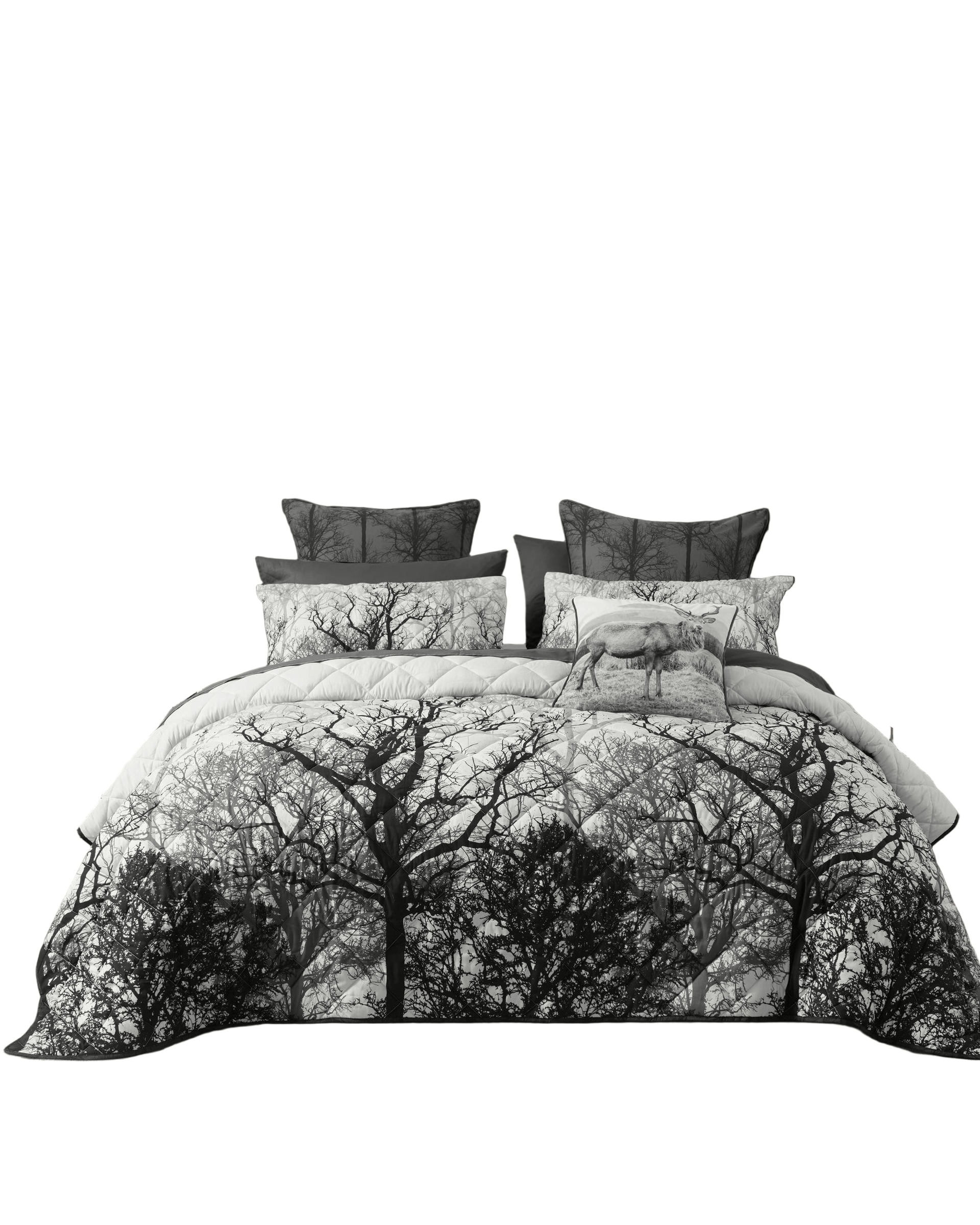 Bianca Bedding Coverlet Bianca Bedding BOSCAGE Black Polyester Coverlet Set