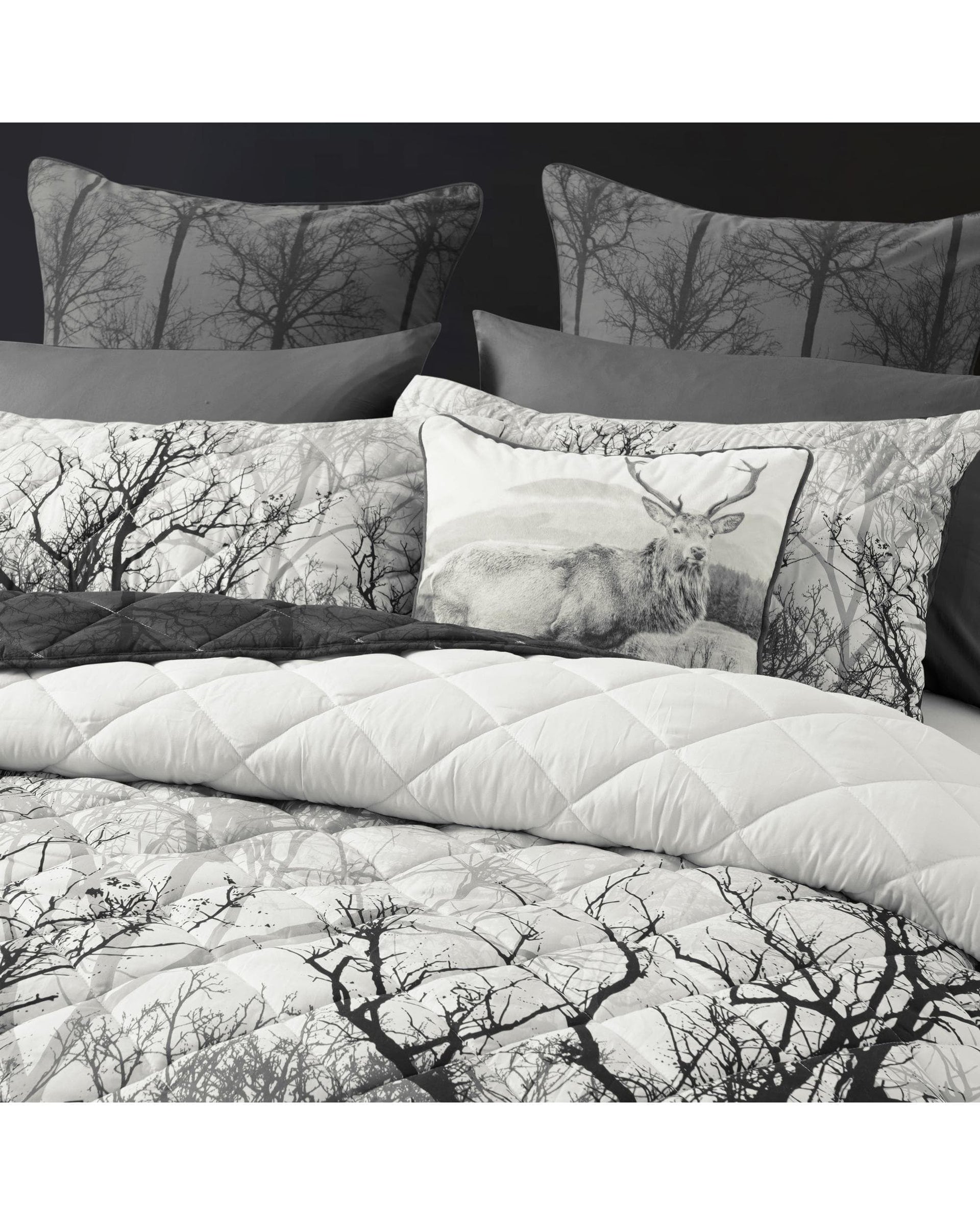 Bianca Bedding Coverlet Bianca Bedding BOSCAGE Black Polyester Coverlet Set