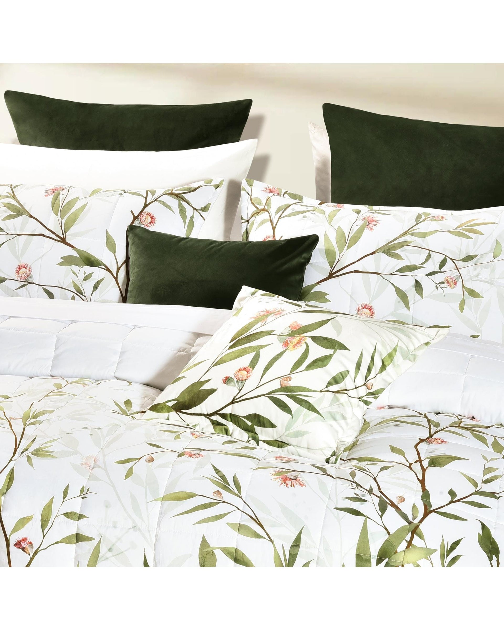 Bianca Bedding Coverlet Bianca Bedding CORYMBIA White Polyester Coverlet Set