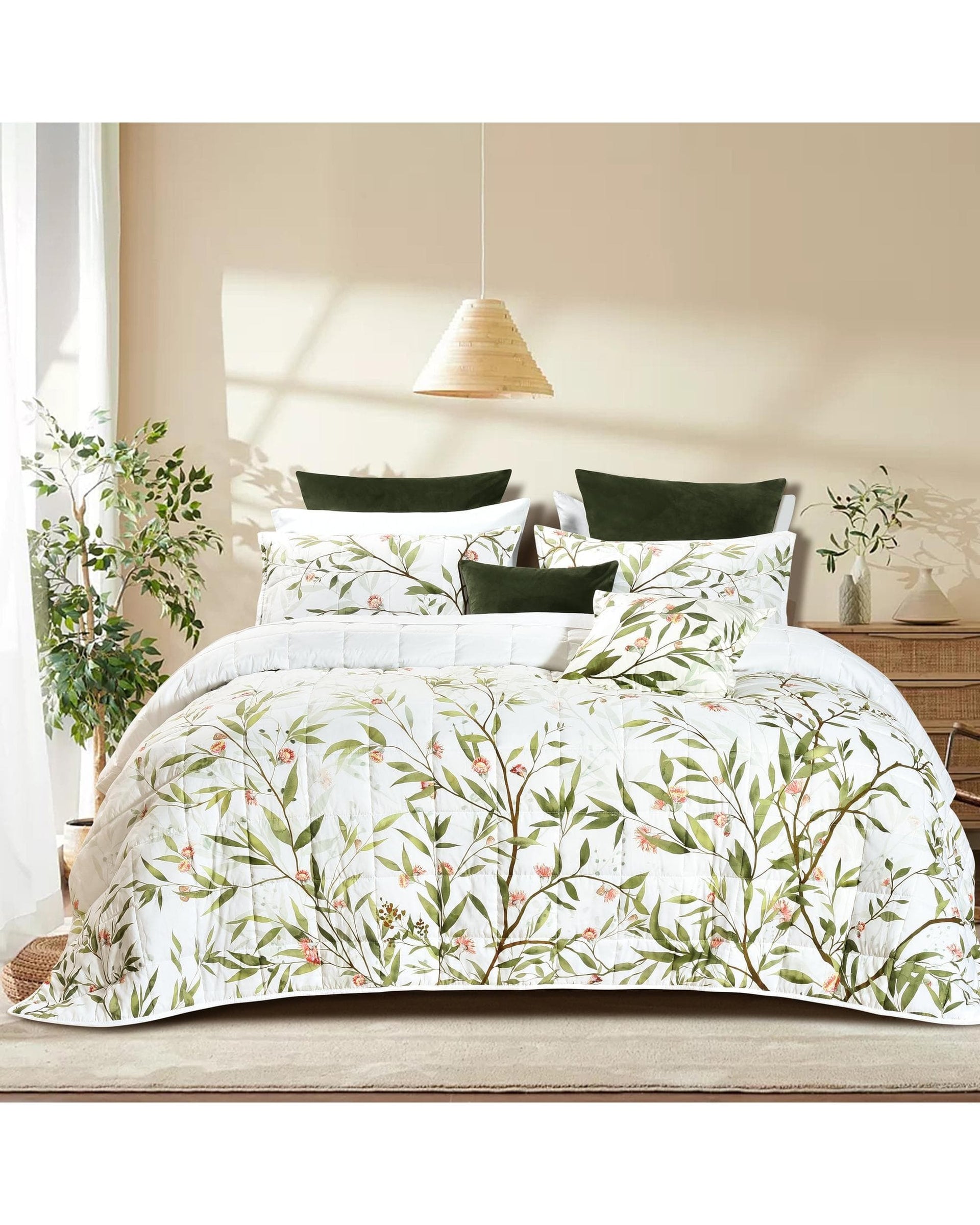 Bianca Bedding Coverlet Bianca Bedding CORYMBIA White Polyester Coverlet Set