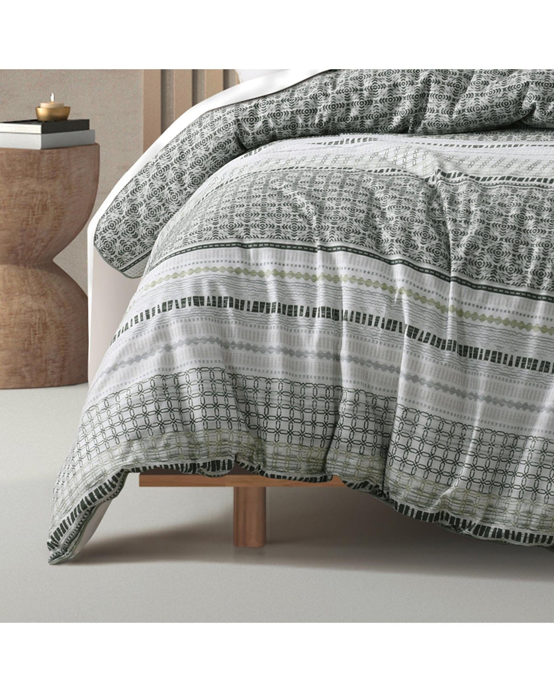 Bianca Bedding Quilt Cover Bianca Bedding Drake Green Cotton Sateen Quilt Cover Set