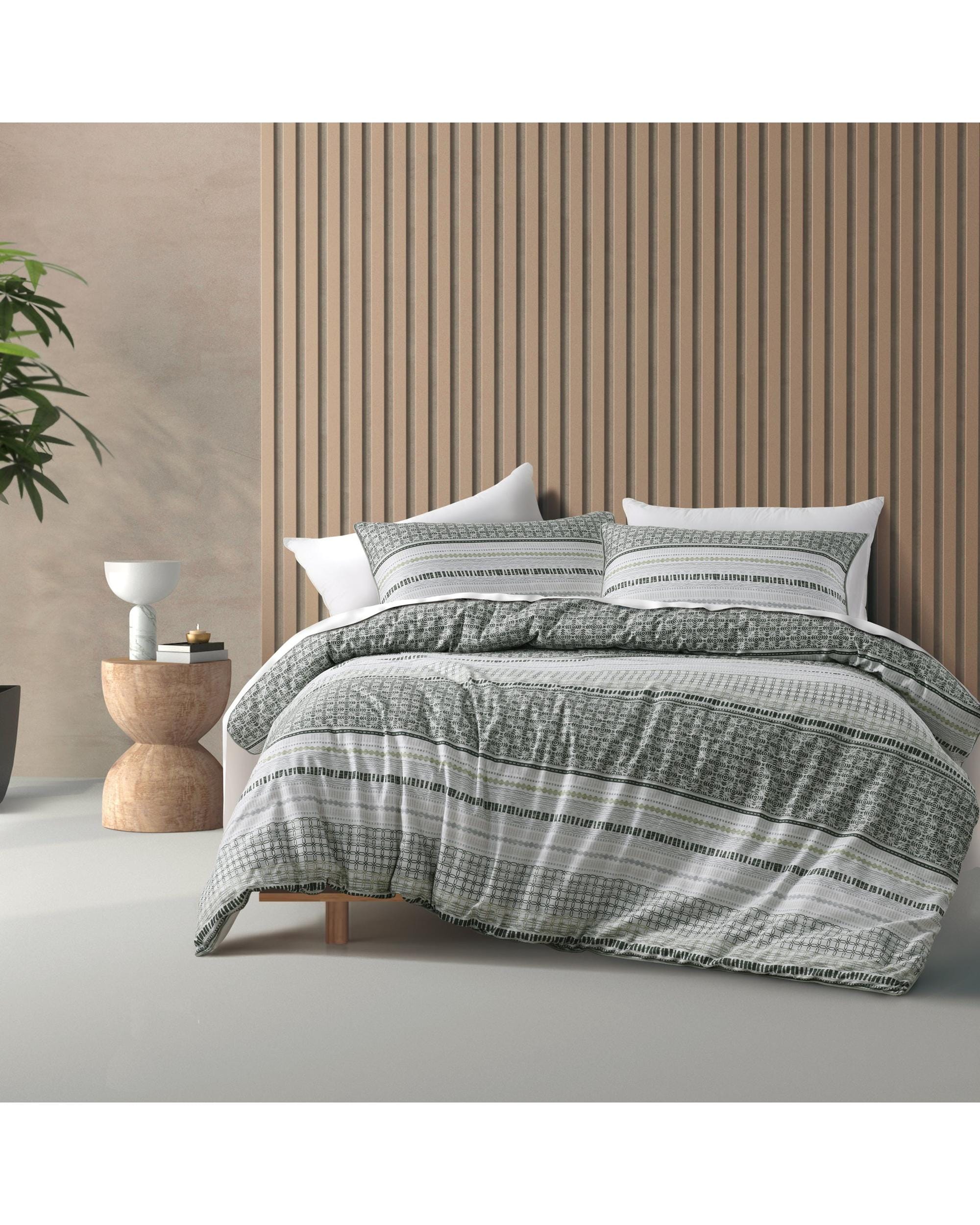 Bianca Bedding Quilt Cover Bianca Bedding Drake Green Cotton Sateen Quilt Cover Set