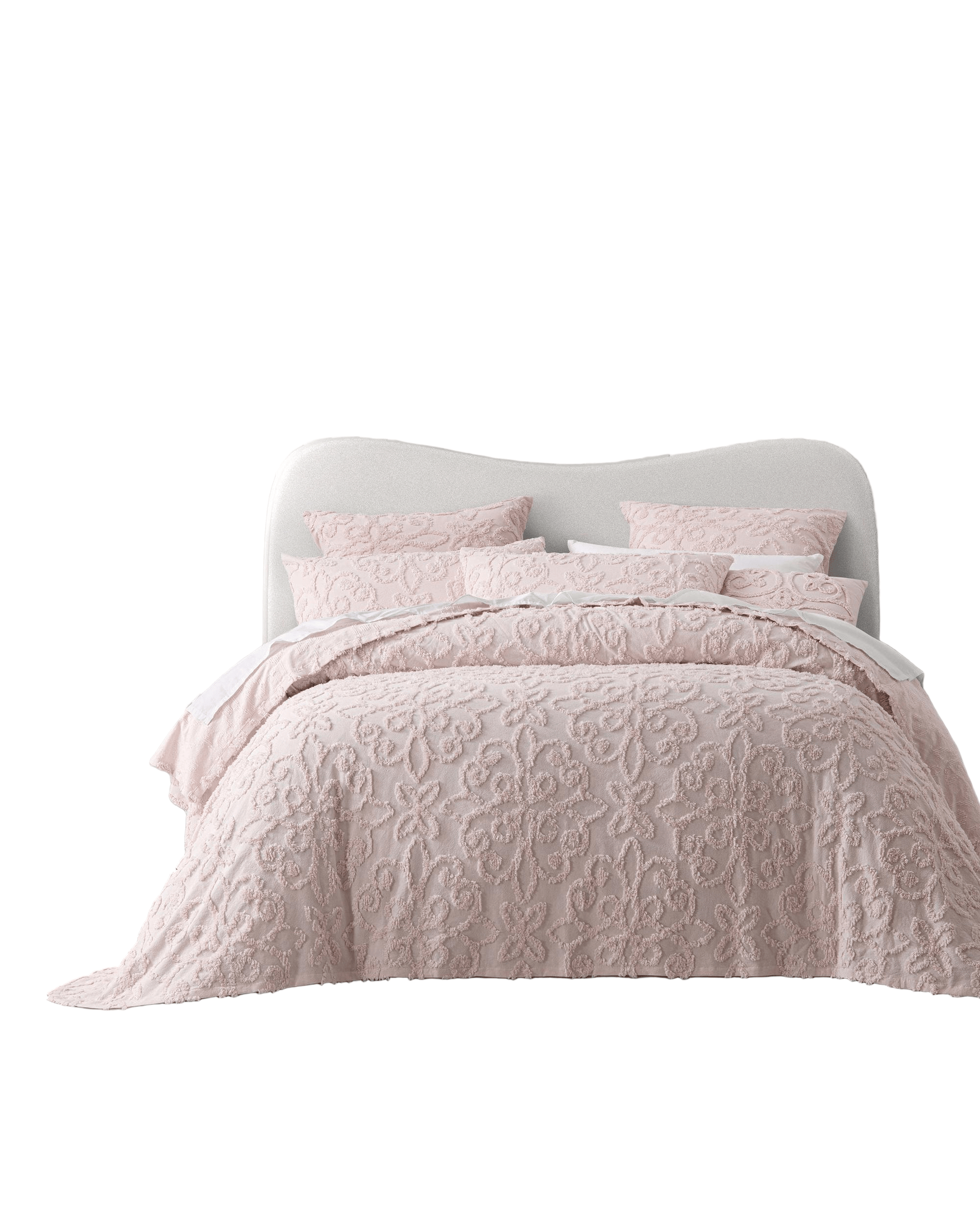 Bianca Bedding Comforter Bianca Bedding ELLA BLUSH Cotton Chenille Bedspread Set