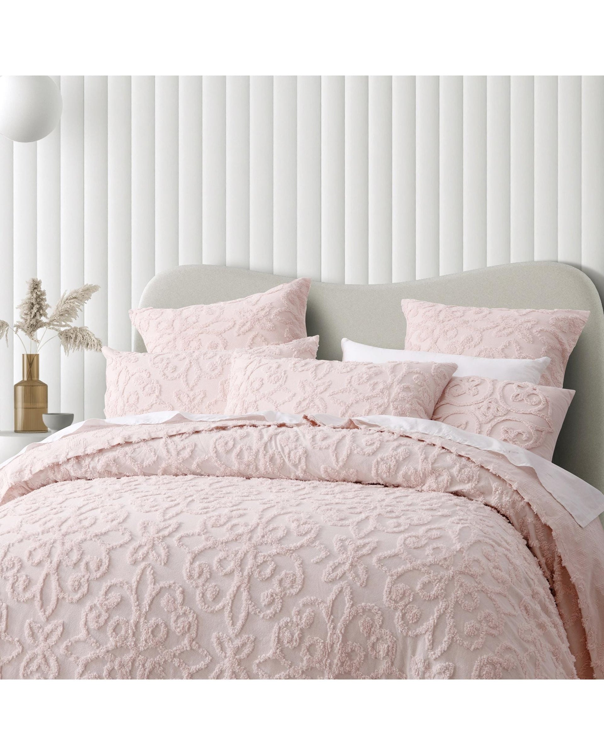Bianca Bedding Comforter Bianca Bedding ELLA BLUSH Cotton Chenille Bedspread Set