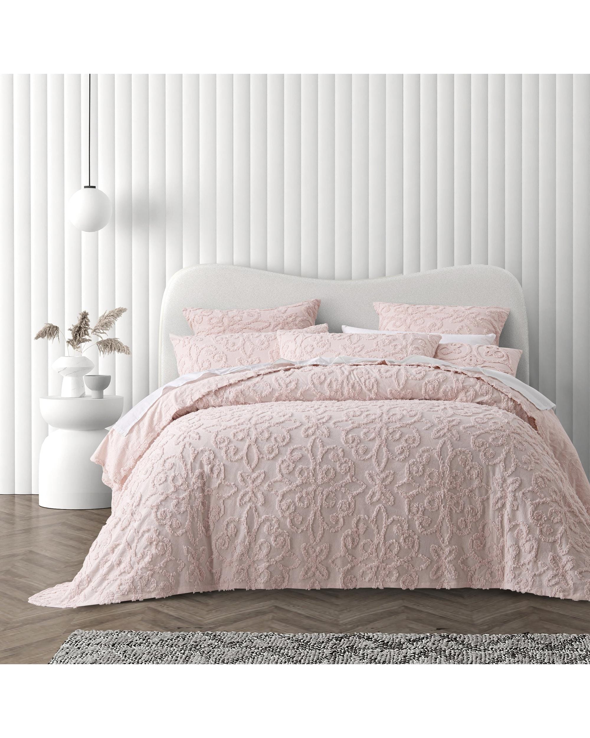 Bianca Bedding Comforter Bianca Bedding ELLA BLUSH Cotton Chenille Bedspread Set