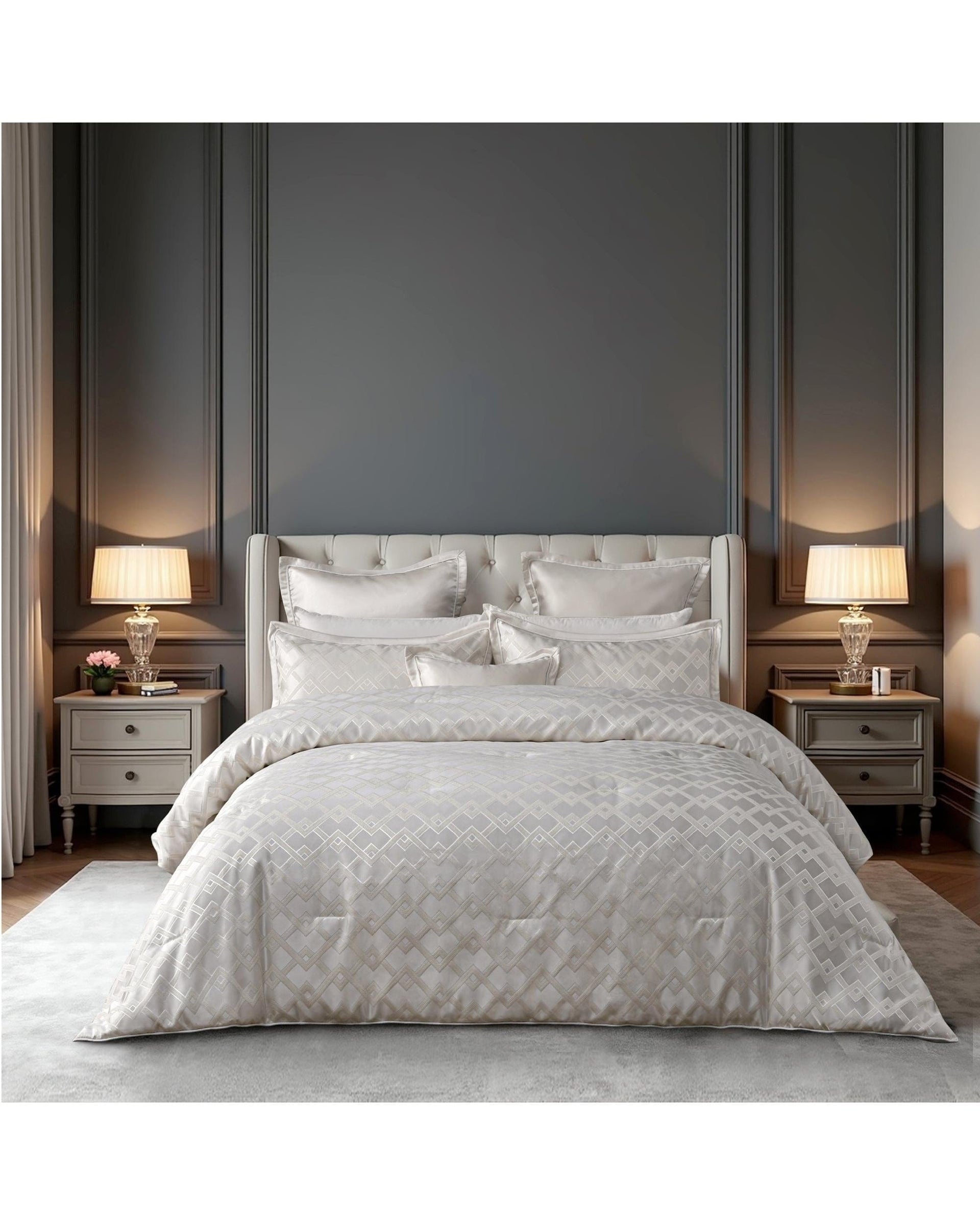 Bianca Bedding Comforter Bianca Bedding FIRENZE Pearl 6-Piece Comforter Set
