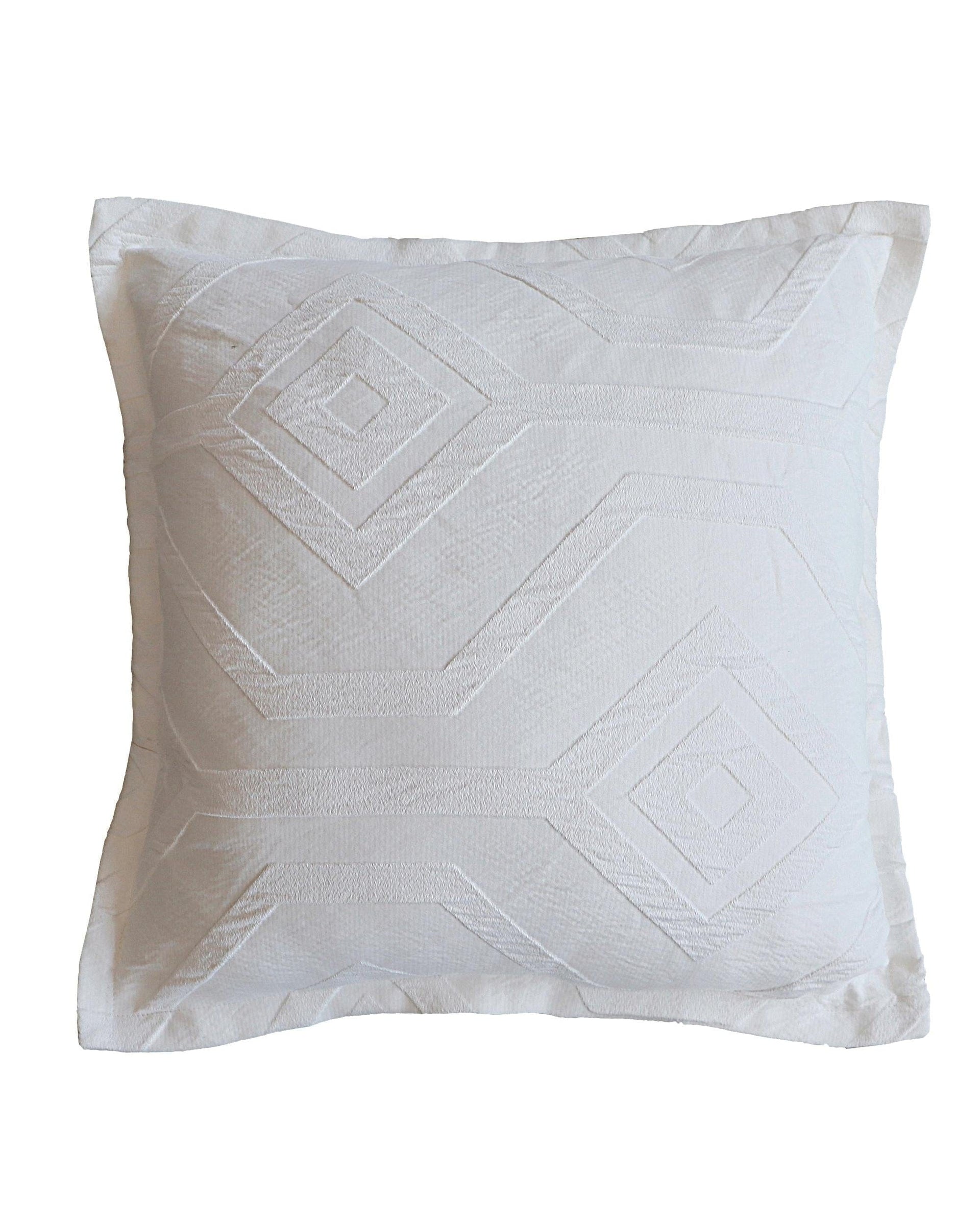Bianca Bedding Quilt Cover Bianca Bedding Kora White Polyester Jacquard Quilt Cover Set
