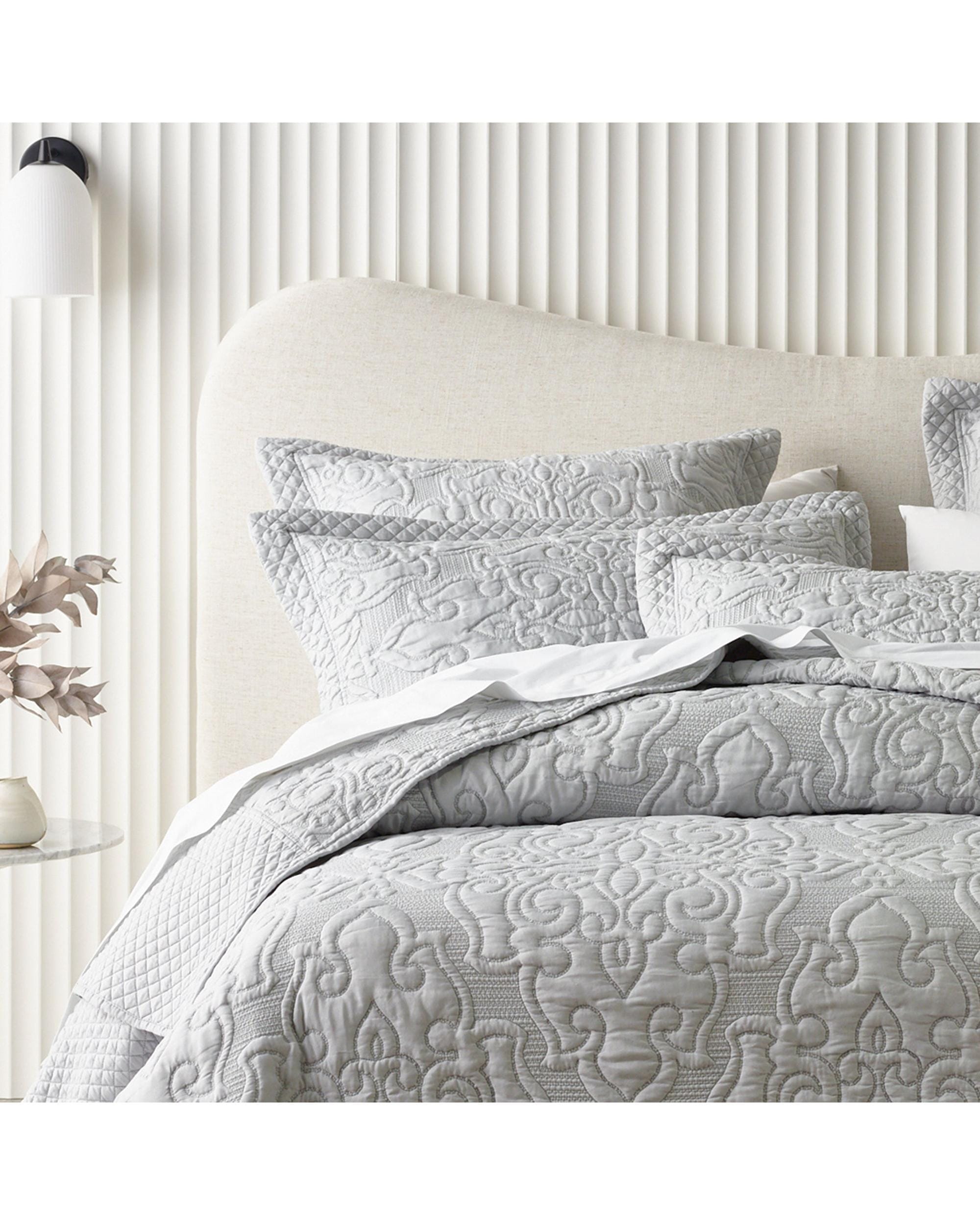 Bianca Bedding Comforter Bianca Bedding Laurent Silver Polyester Bedspread Set